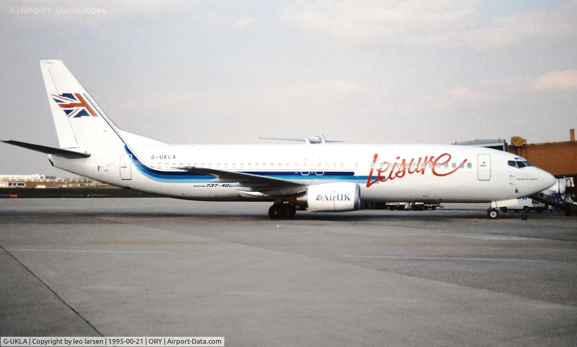 G-UKLA, 1988 Boeing 737-4Y0 C/N 23865, Paris Orly 21.3.1995