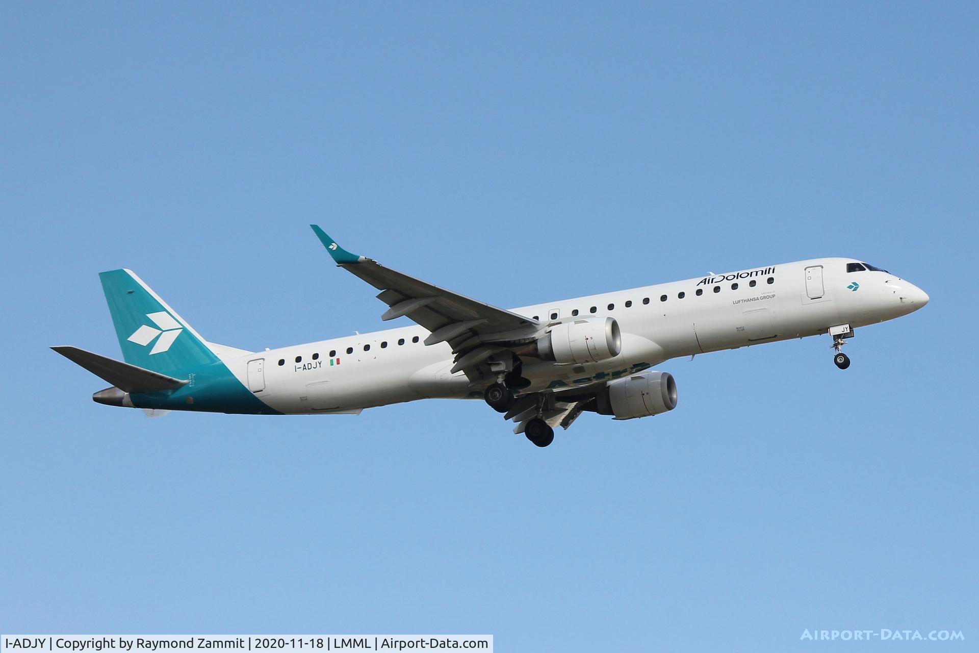 I-ADJY, 2009 Embraer 195LR (ERJ-190-200LR) C/N 19000300, Embraer 195LR I-ADJY Air Dolomiti