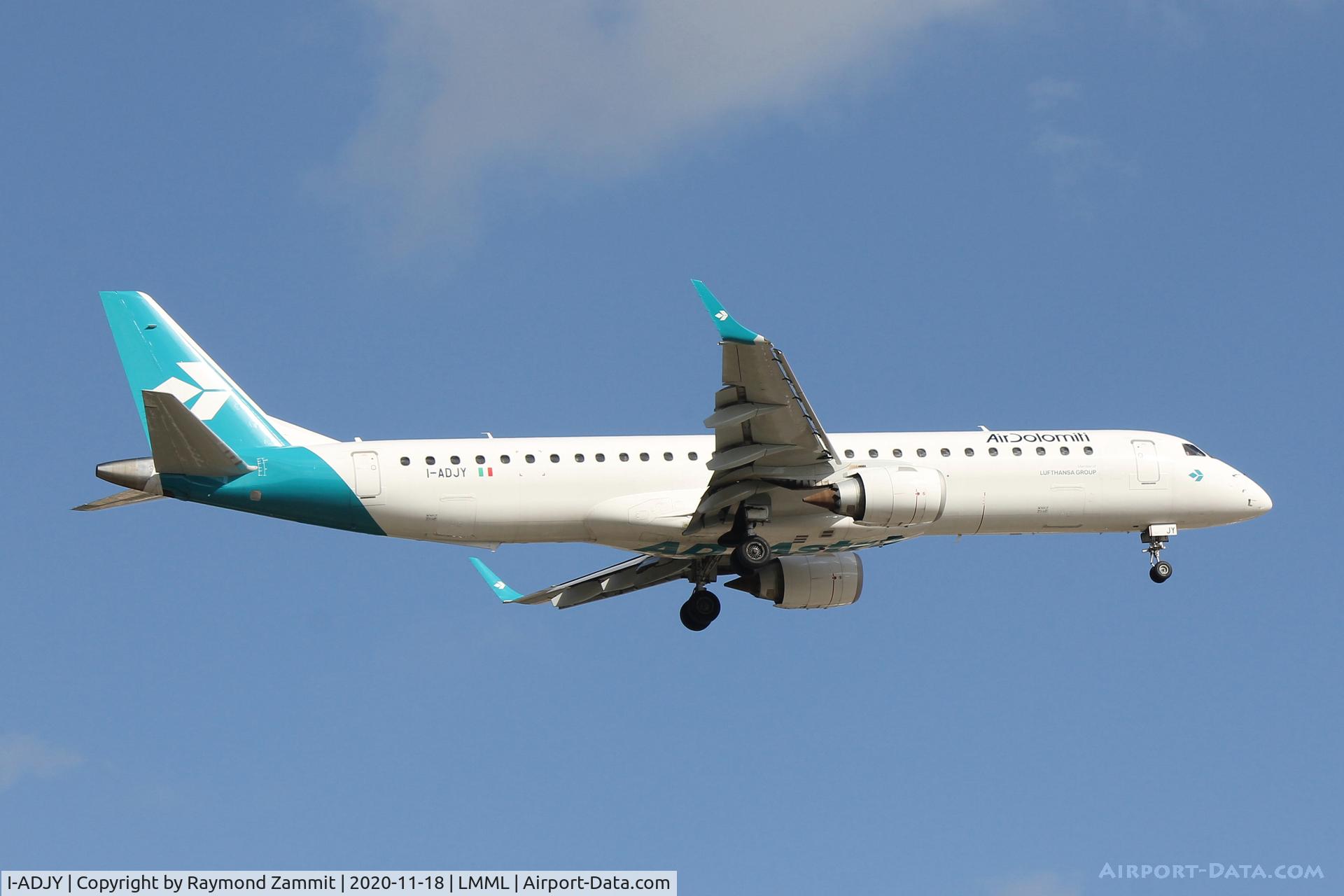 I-ADJY, 2009 Embraer 195LR (ERJ-190-200LR) C/N 19000300, Embraer 195LR I-ADJY Air Dolomiti