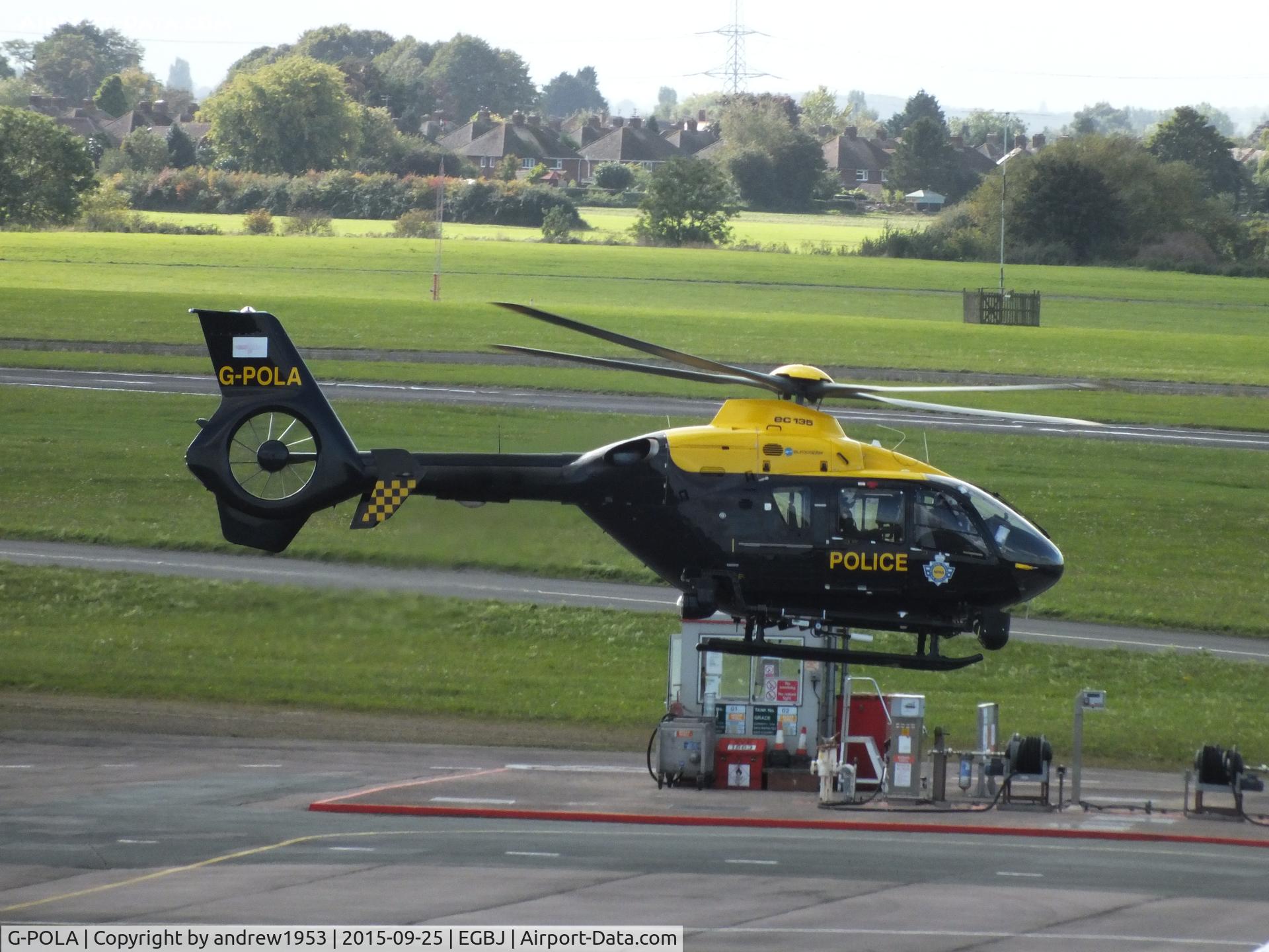 G-POLA, 2010 Eurocopter EC-135P-2+ C/N 877, G-POLA at Gloucestershire Airport.