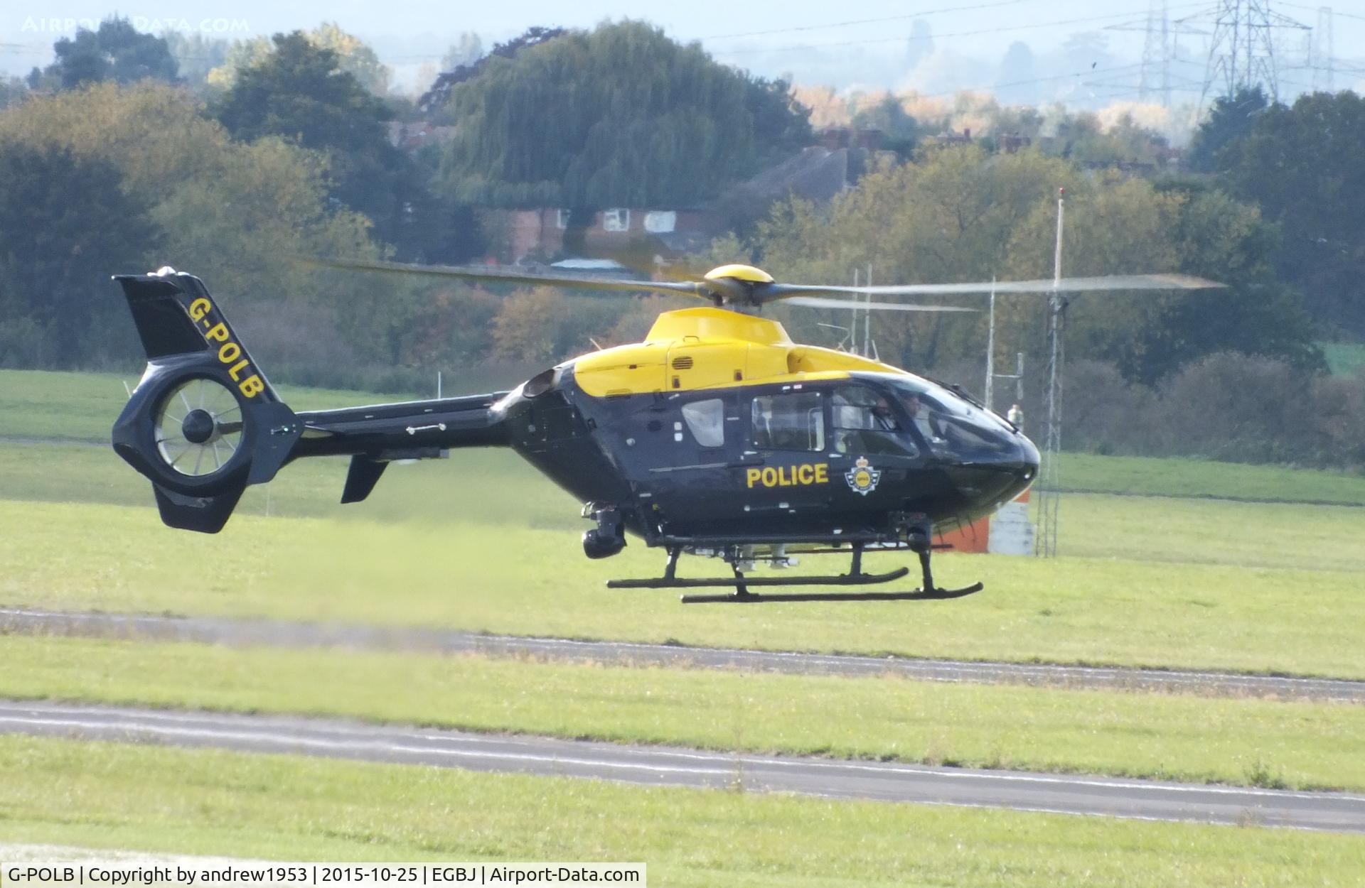 G-POLB, 2003 Eurocopter EC-135T-2 C/N 0283, G-POLB at Gloucestershire Airport.