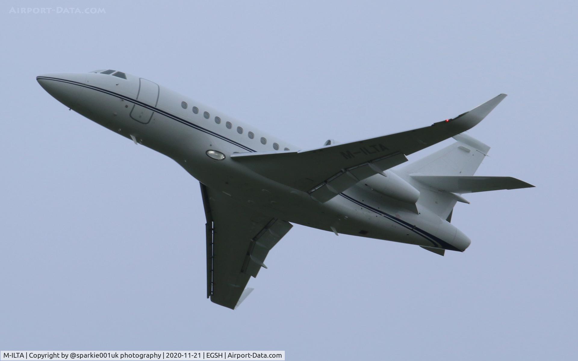 M-ILTA, 2017 Dassault Falcon 900LX C/N 306, Departing NWI