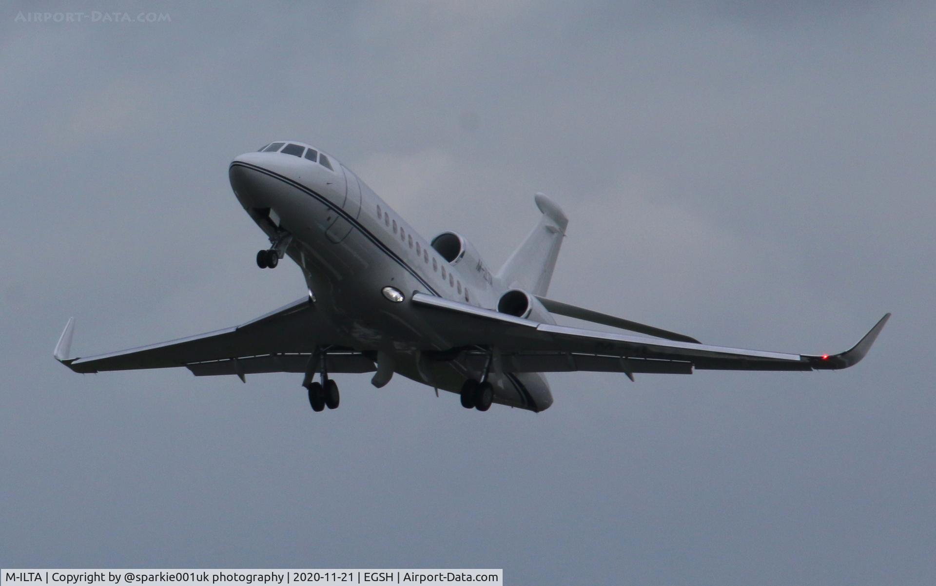 M-ILTA, 2017 Dassault Falcon 900LX C/N 306, Departing NWI