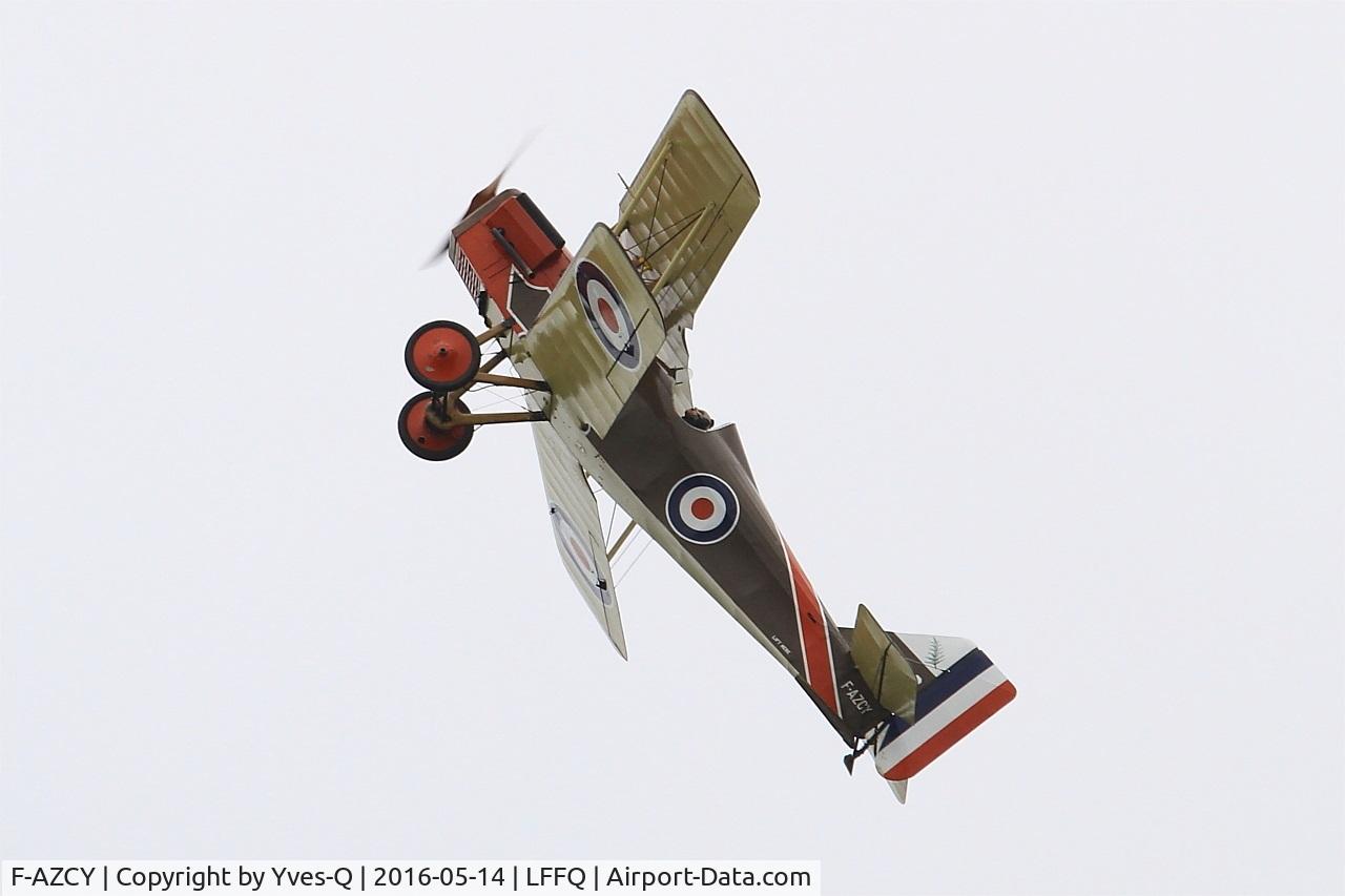F-AZCY, Royal Aircraft Factory SE-5A Replica C/N 03, Royal Aircraft Factory SE-5, On display, La Ferté-Alais Airfield (LFFQ) Air Show 2016