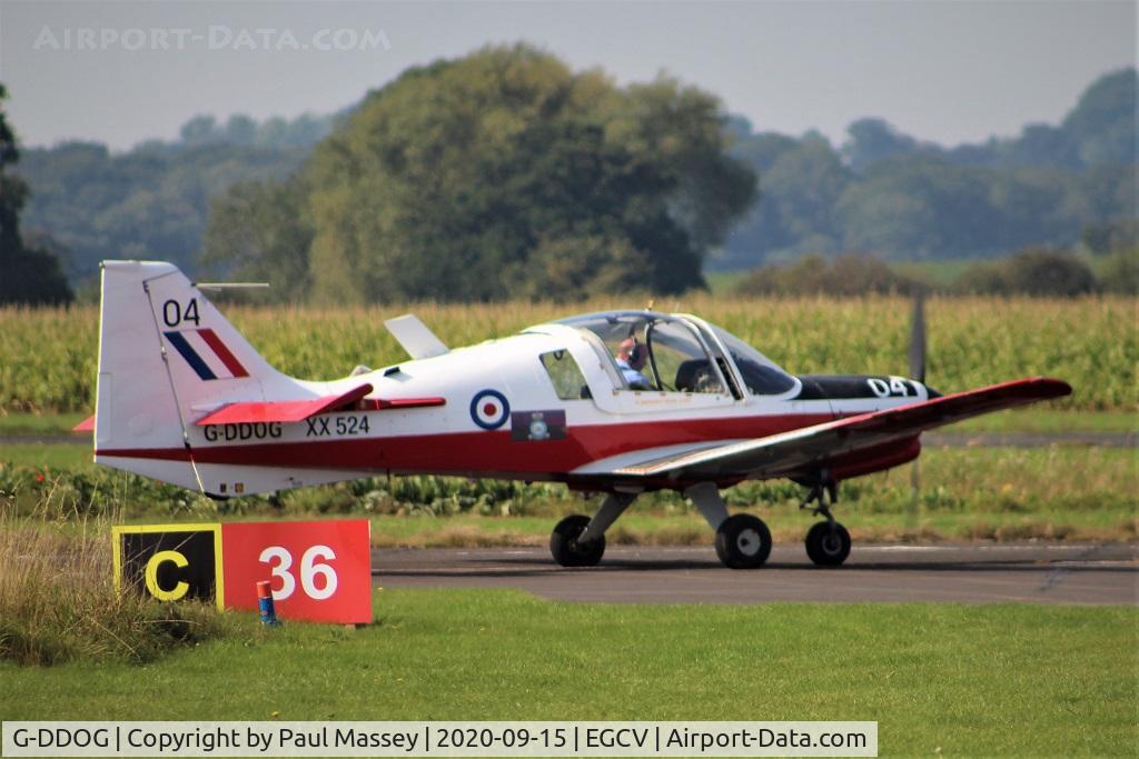 G-DDOG, 1973 Scottish Aviation Bulldog T.1 C/N BH120/210, Owned by Deltaero Ltd. Painted in R.A.F. colours as XX524:04
