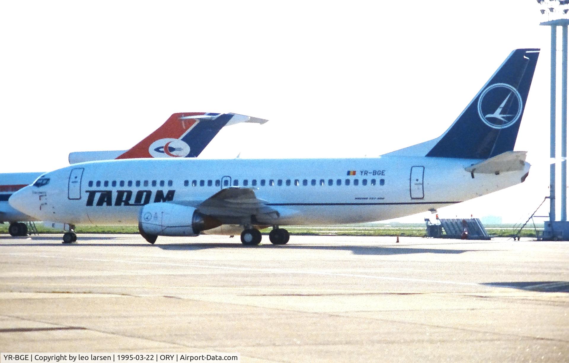 YR-BGE, 1994 Boeing 737-38J C/N 27395/2671, Paris Orly 22.3.1995