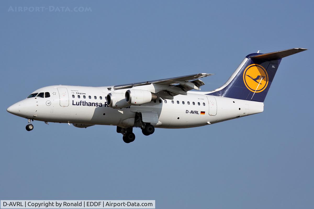 D-AVRL, 1996 British Aerospace Avro 146-RJ85 C/N E.2285, at fra
