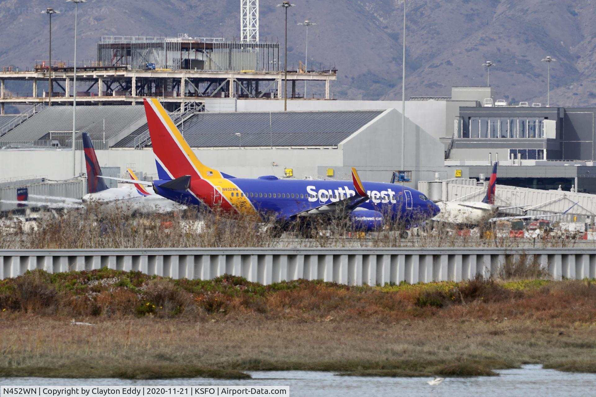 N452WN, 2004 Boeing 737-7H4 C/N 29846, SFO 2020.