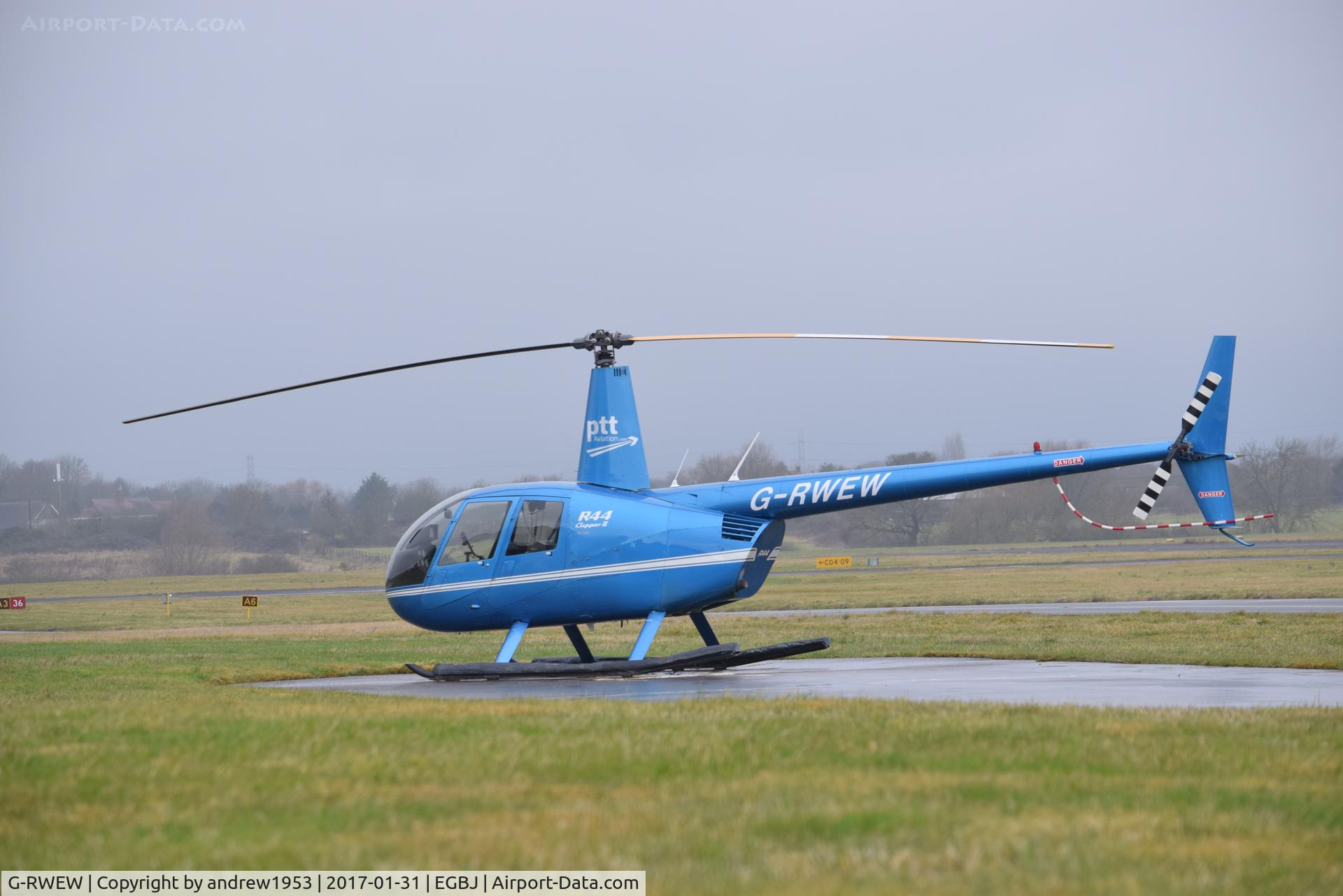 G-RWEW, 2006 Robinson R44 Clipper II C/N 11148, G-RWEW at Gloucestershire Airport.