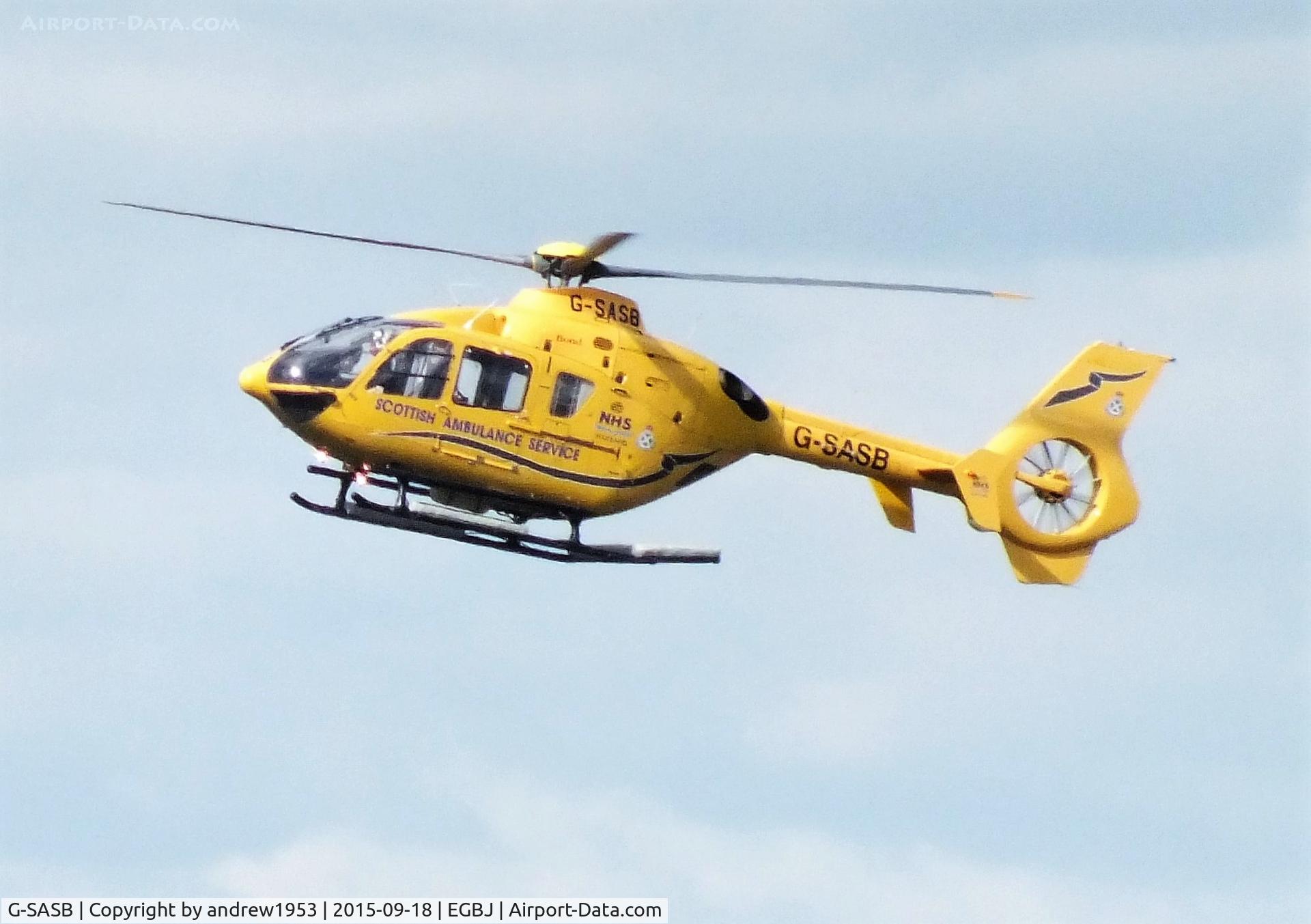 G-SASB, 2000 Eurocopter EC-135T-2+ C/N 0151, G-SASB at Gloucestershire Airport.