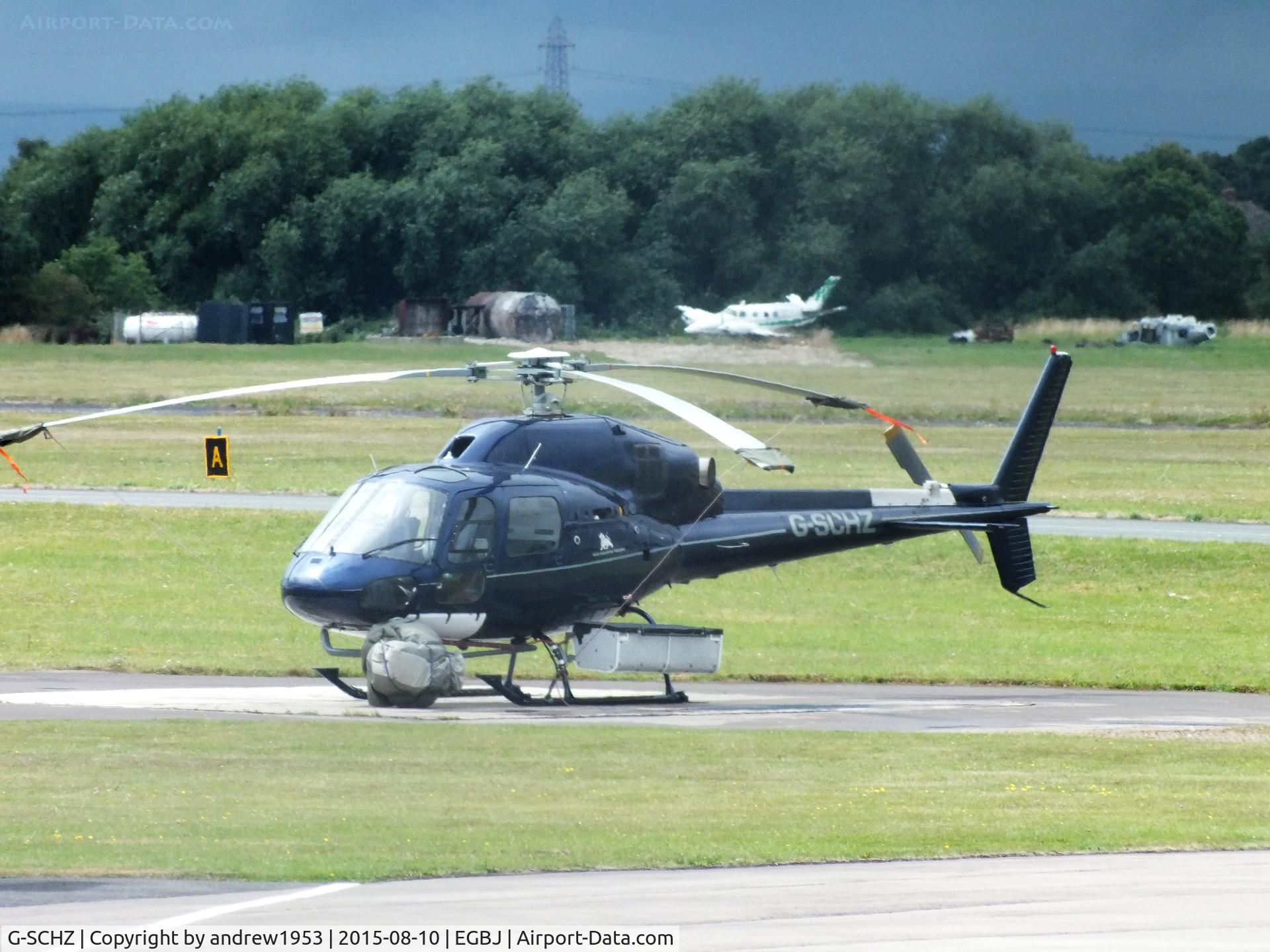 G-SCHZ, 1999 Eurocopter AS-355N Ecureuil 2 C/N 5663, G-SCHZ at Gloucestershire Airport.