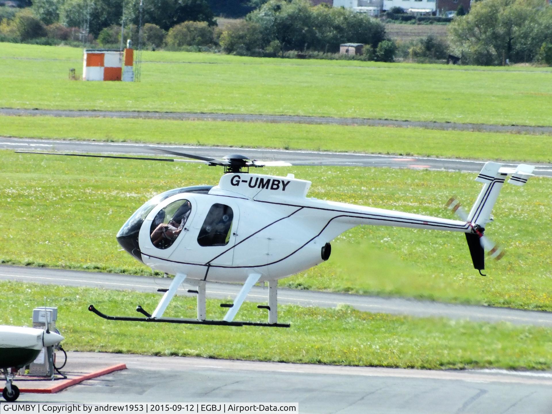 G-UMBY, 1989 McDonnell Douglas MD-500E (369E) C/N 0346E, G-UMBY at Gloucestershire Airport.