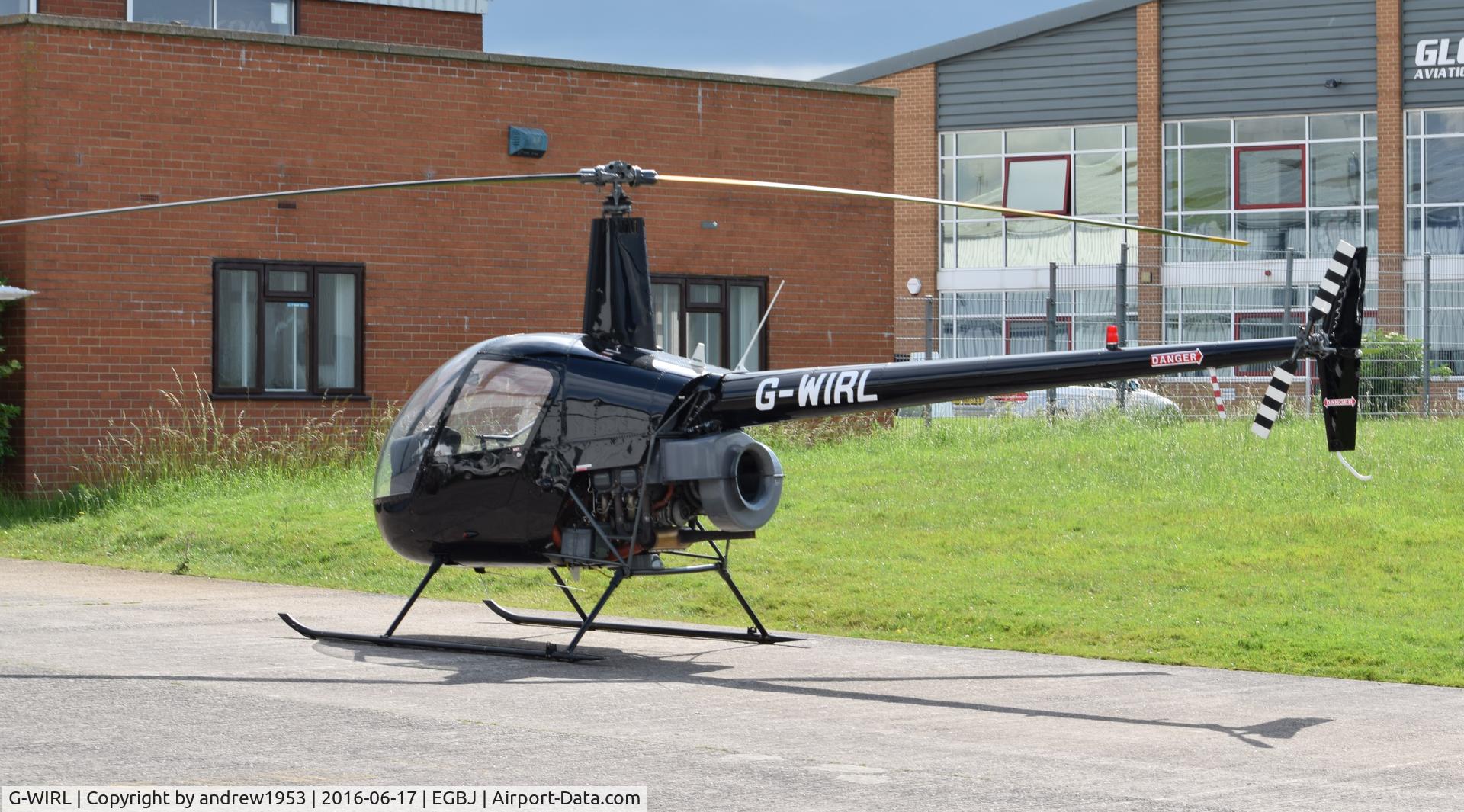 G-WIRL, 1987 Robinson R22 Beta C/N 0671, G-WIRL at Gloucestershire Airport.