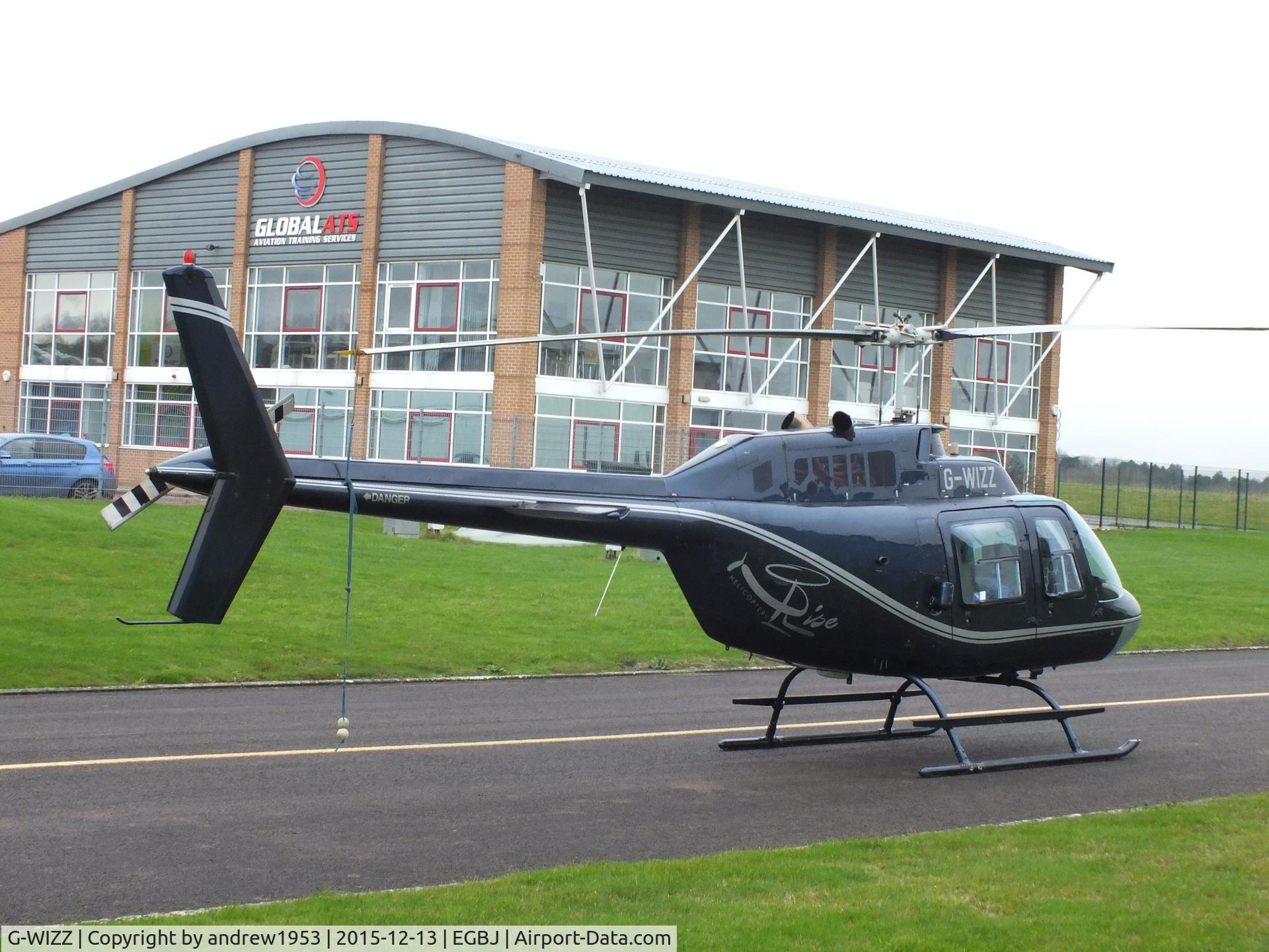 G-WIZZ, 1977 Agusta AB-206B JetRanger II C/N 8540, G-WIZZ at Gloucestershire Airport.