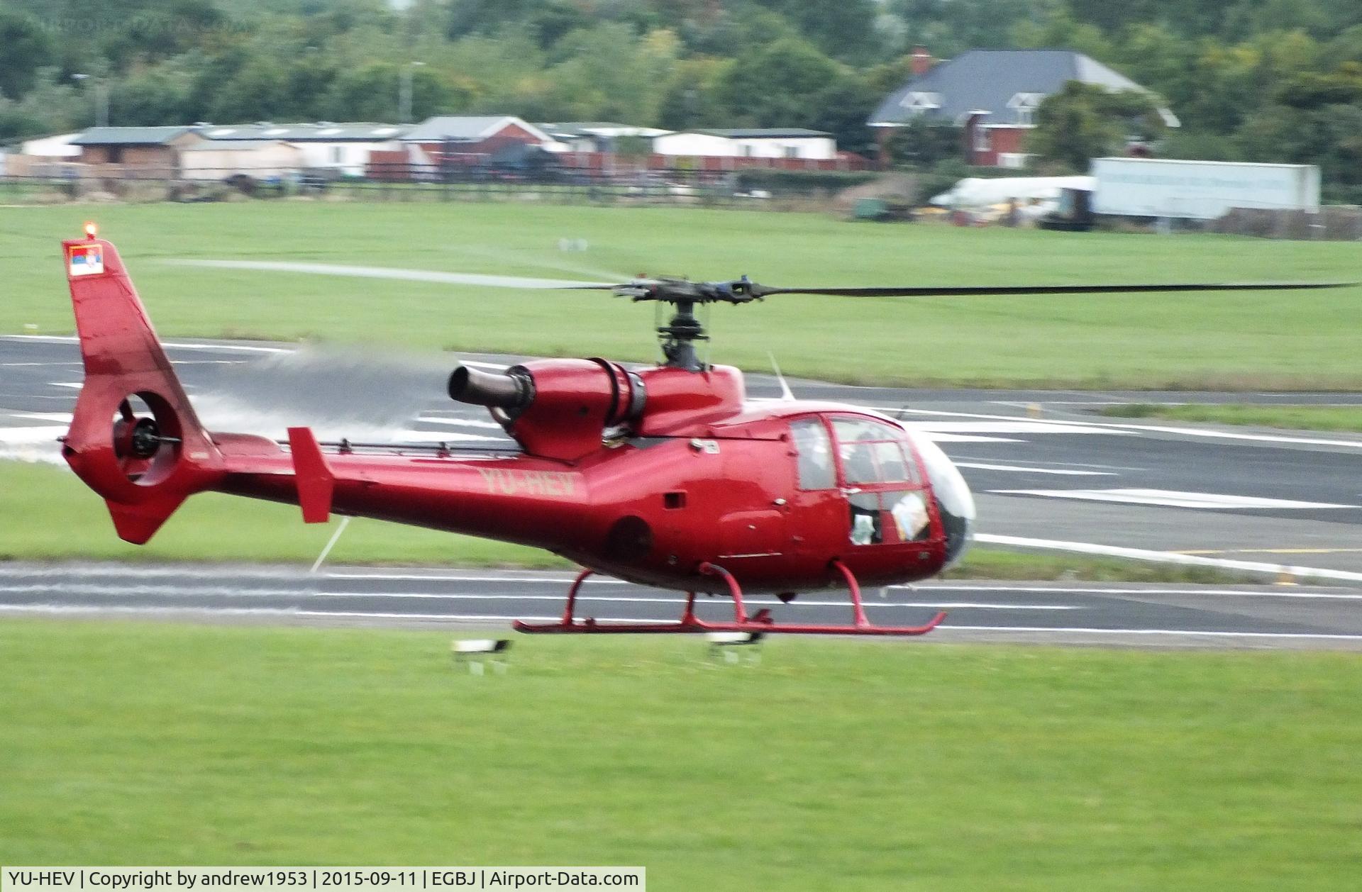 YU-HEV, 1977 Aerospatiale SA-342J Gazelle C/N 1393, YU-HEV at Gloucestershire Airport.
