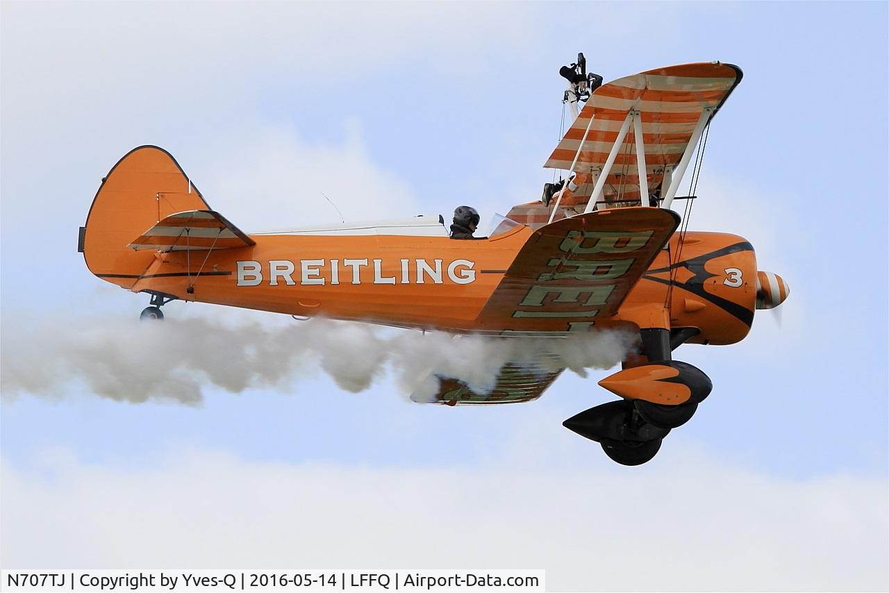 N707TJ, 1943 Boeing A75N1(PT17) C/N 75-950, Boeing A75N1(PT17), On display, La Ferté-Alais Airfield (LFFQ) Air Show 2016