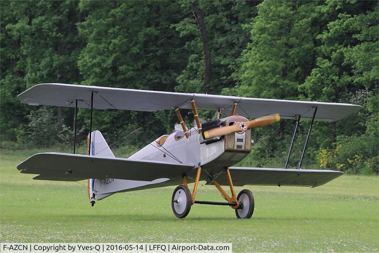 F-AZCN, Royal Aircraft Factory SE-5A Replica C/N 02, Royal Aircraft Factory SE-5A Replica, Landing, La Ferté-Alais Airfield (LFFQ) Air show 2016