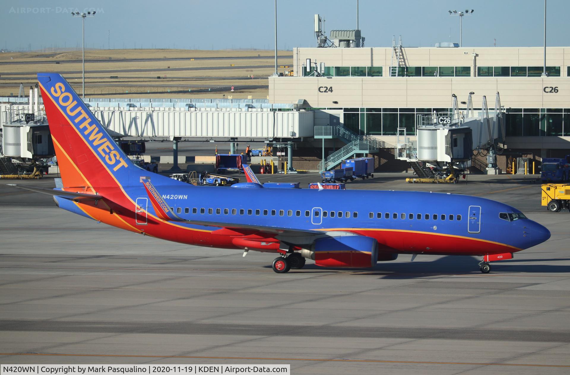 N420WN, 2001 Boeing 737-7H4 C/N 29825, Boeing 737-7H4