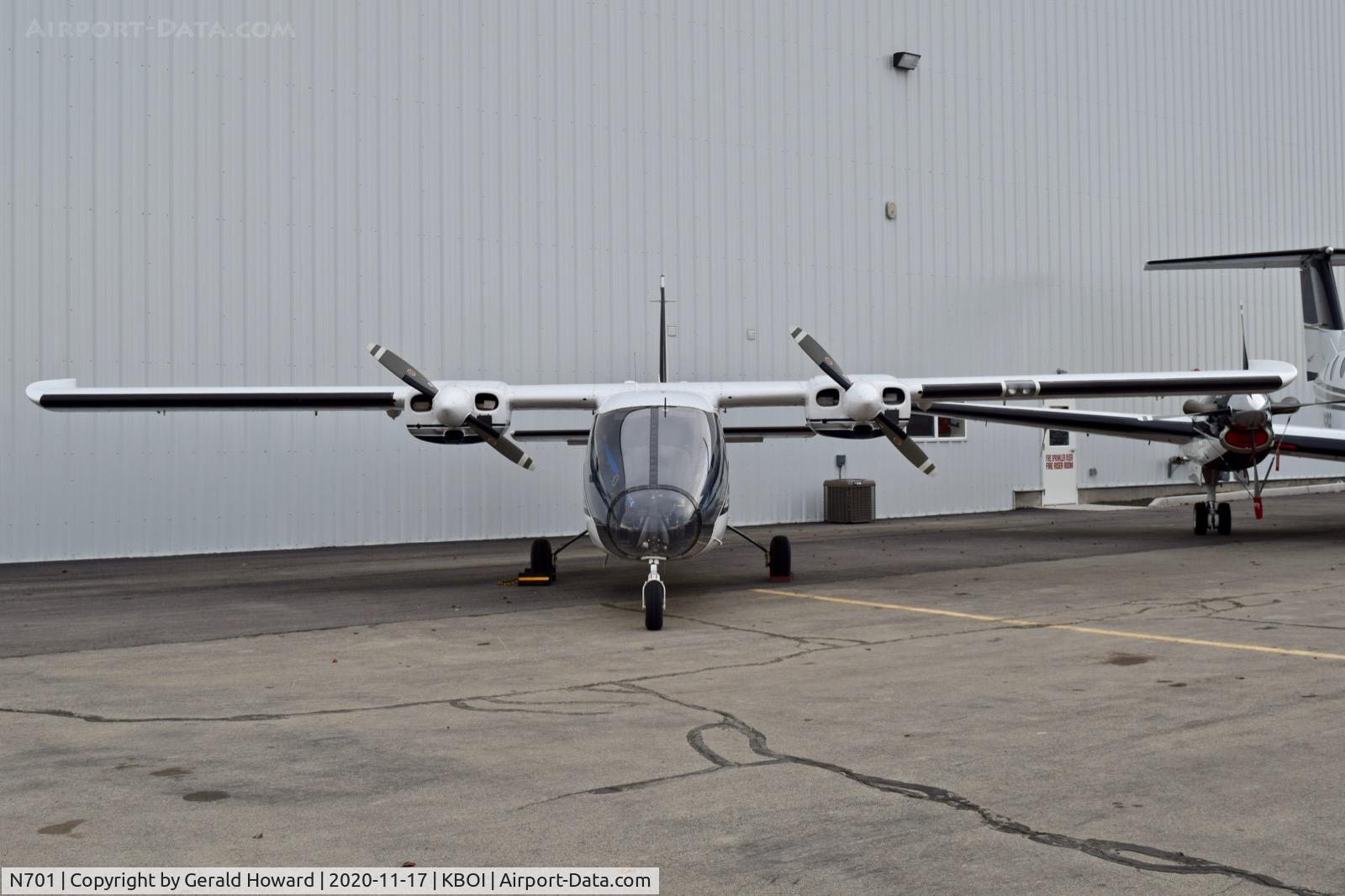 N701, 1990 Partenavia P-68 Observer 2 C/N 390-03-0B2, Parked south GA ramp.