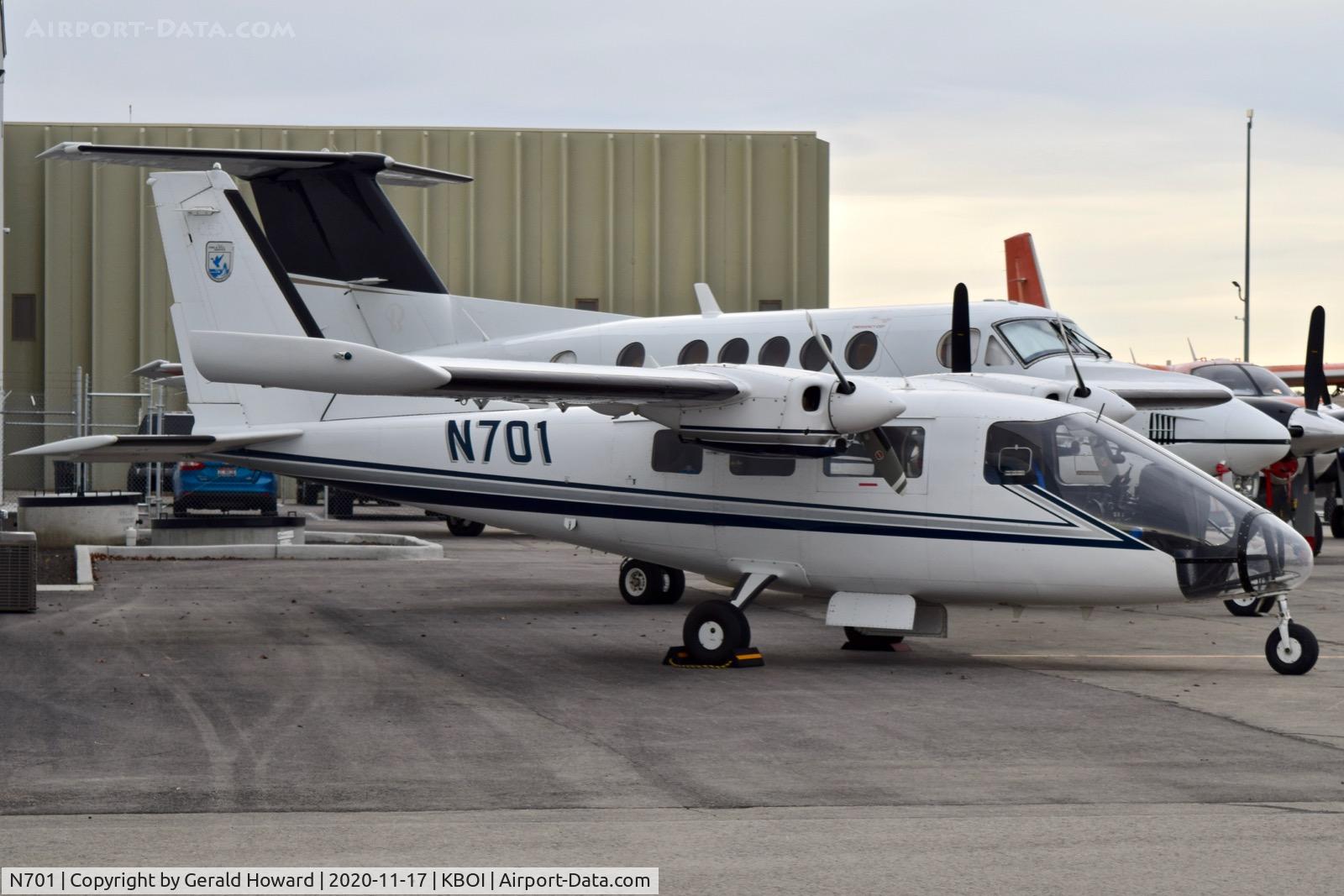 N701, 1990 Partenavia P-68 Observer 2 C/N 390-03-0B2, Parked on south GA ramp.