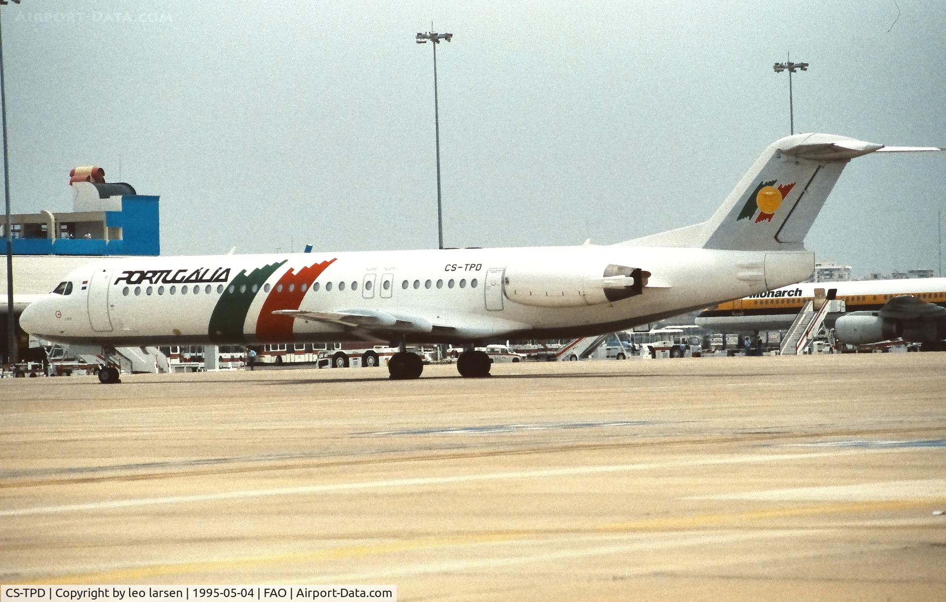 CS-TPD, 1991 Fokker 100 (F-28-0100) C/N 11317, Faro 4.5.1995