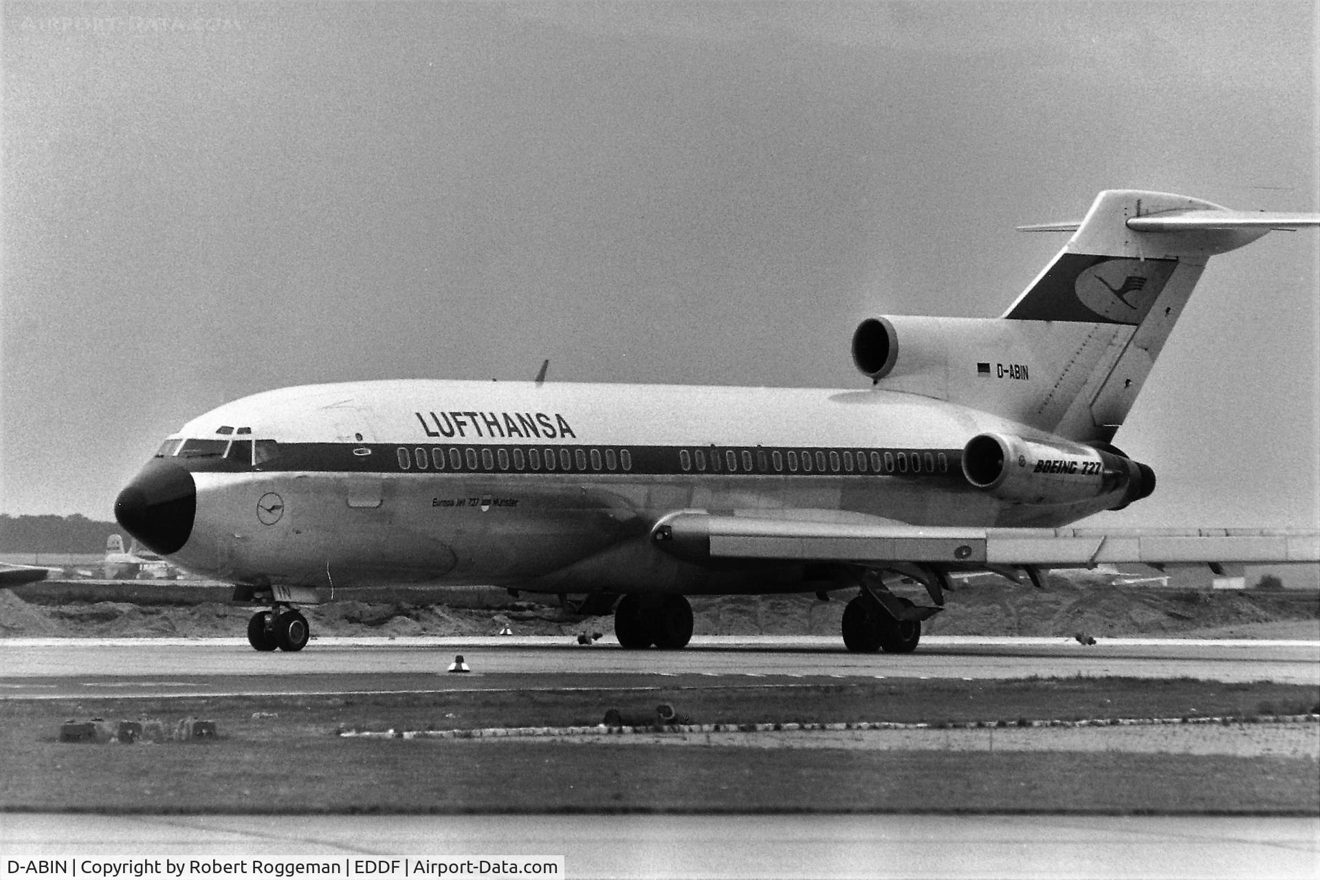 D-ABIN, 1965 Boeing 727-030 C/N 18369, LUFTHANSA.MID 1960's.