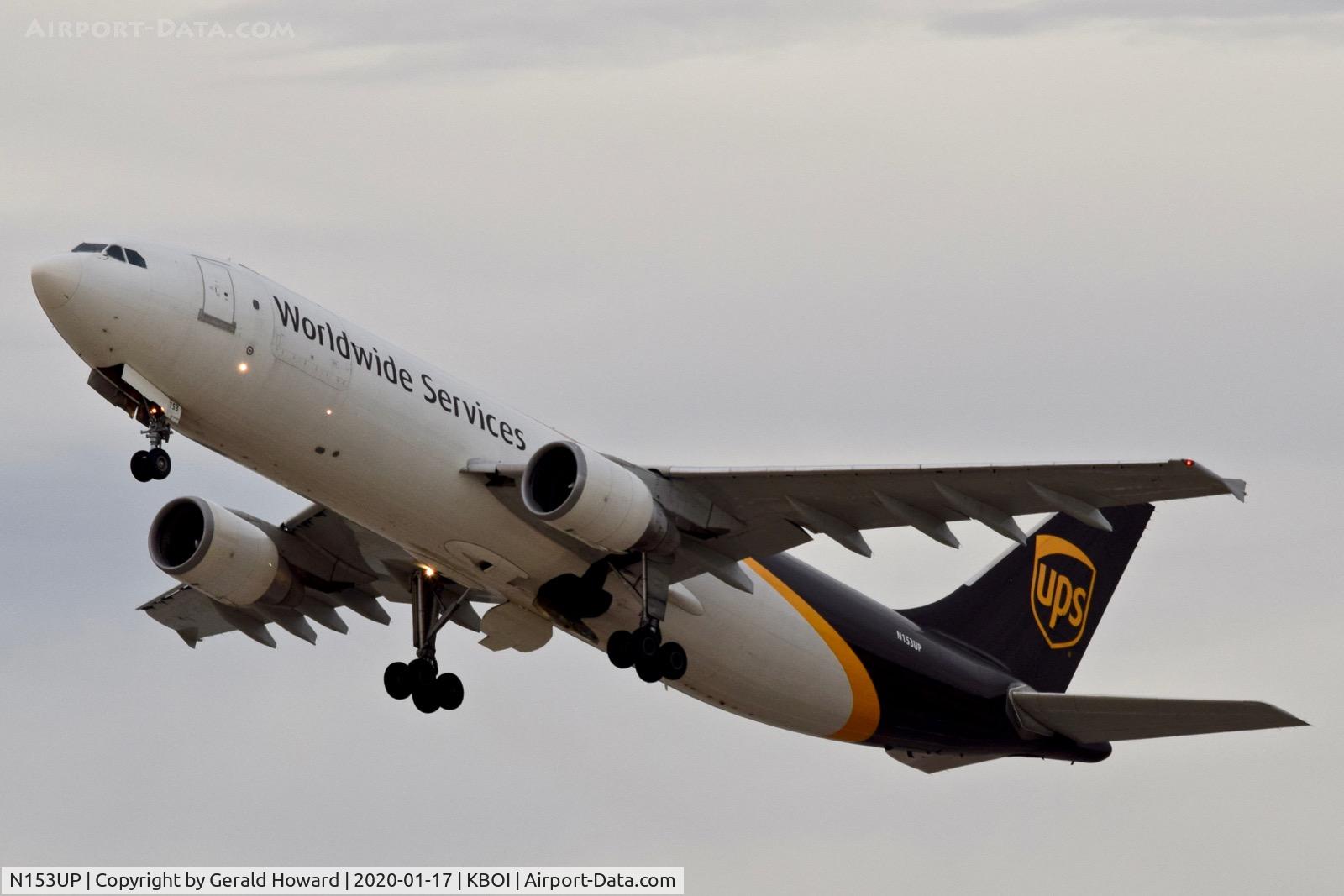 N153UP, 2003 Airbus A300F4-622R C/N 839, Climb out from 10R.