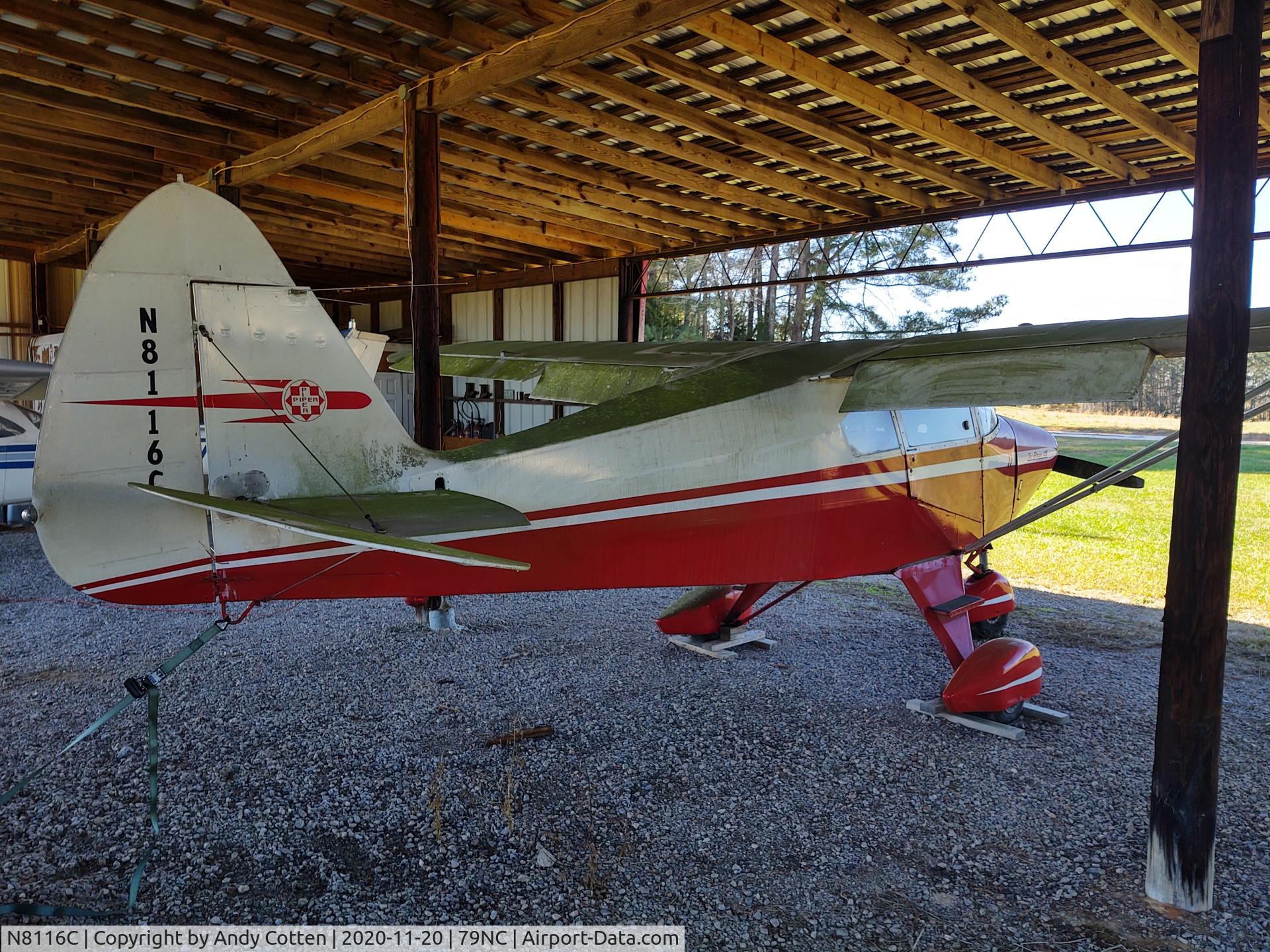 N8116C, 1954 Piper PA-22-135 Tri-Pacer C/N 22-2262, Deregistered and in need of a good bath.
