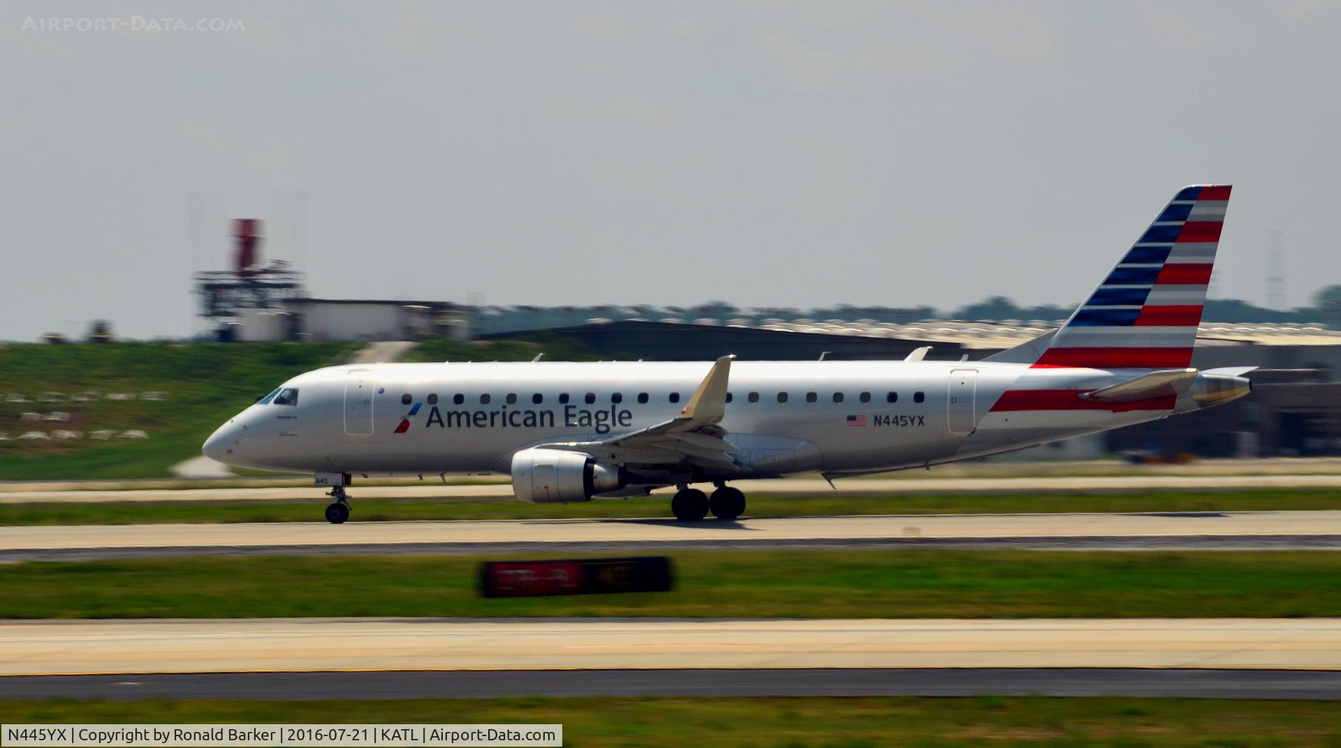 N445YX, 2015 Embraer 175LR (ERJ-170-200LR) C/N 17000455, Taxi Atlanta