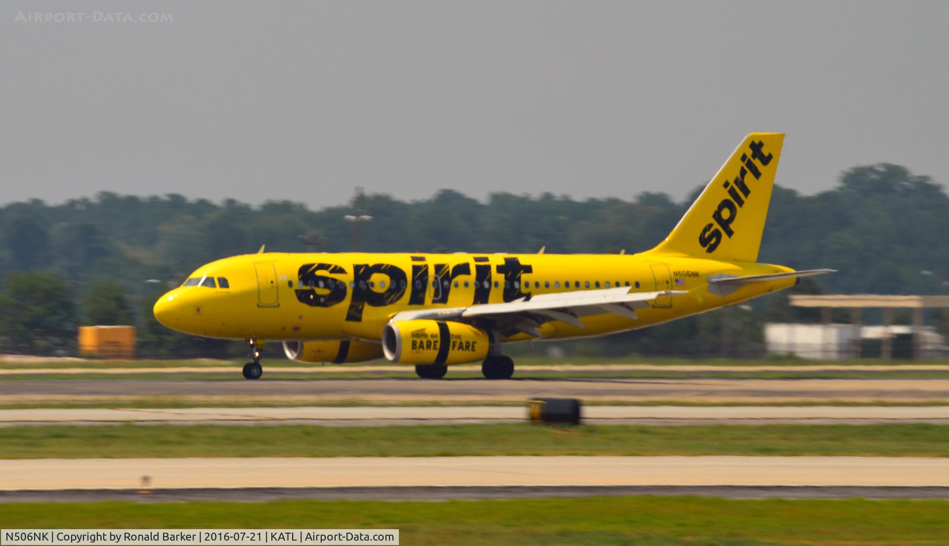 N506NK, 2005 Airbus A319-132 C/N 2490, Landing Atlanta