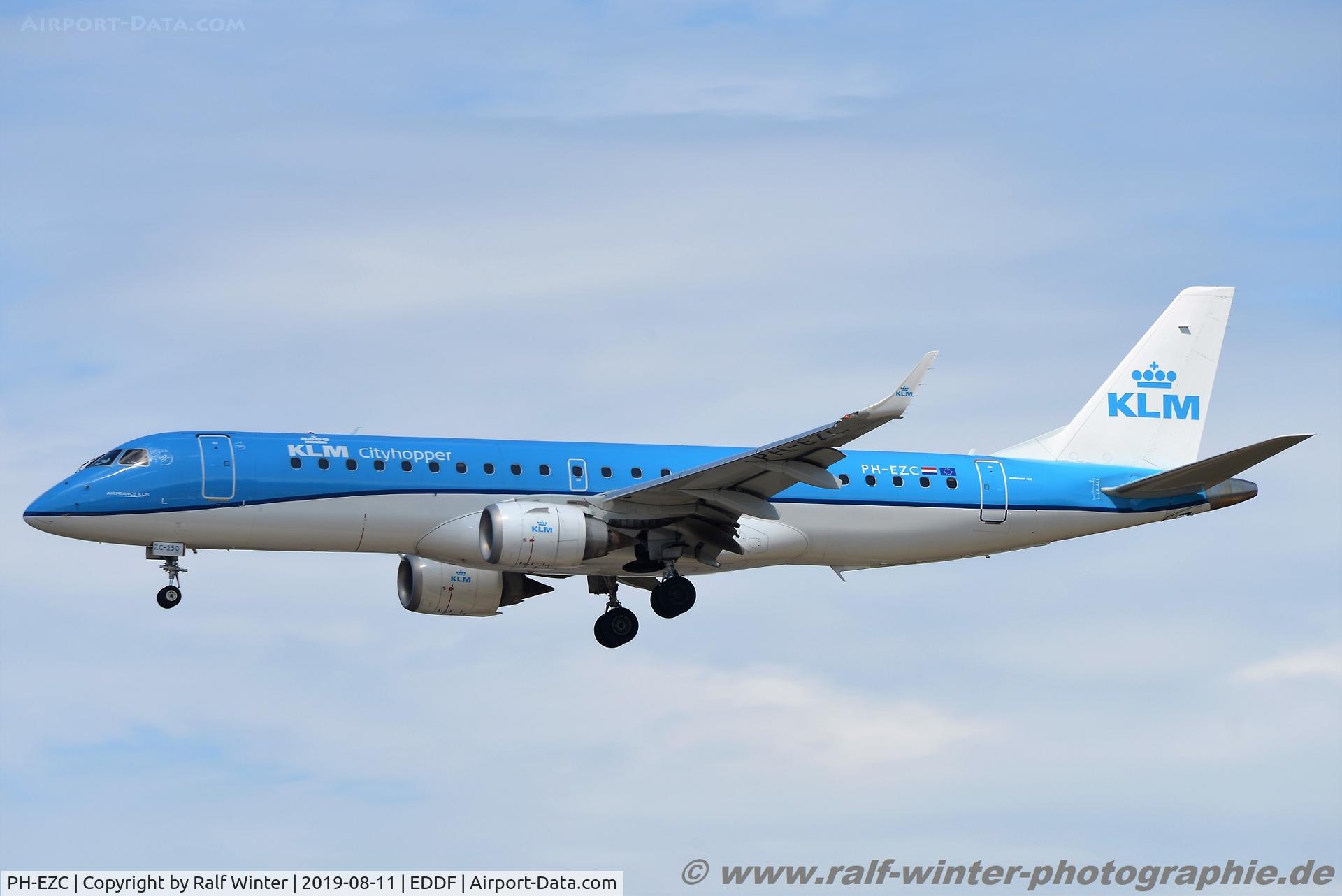 PH-EZC, 2008 Embraer 190LR (ERJ-190-100LR) C/N 19000250, Embraer ERJ-190STD 190-100 - WA KLC KLm Cityhopper - 19000250 - PH-EZC - 11.08.2019 - FRA