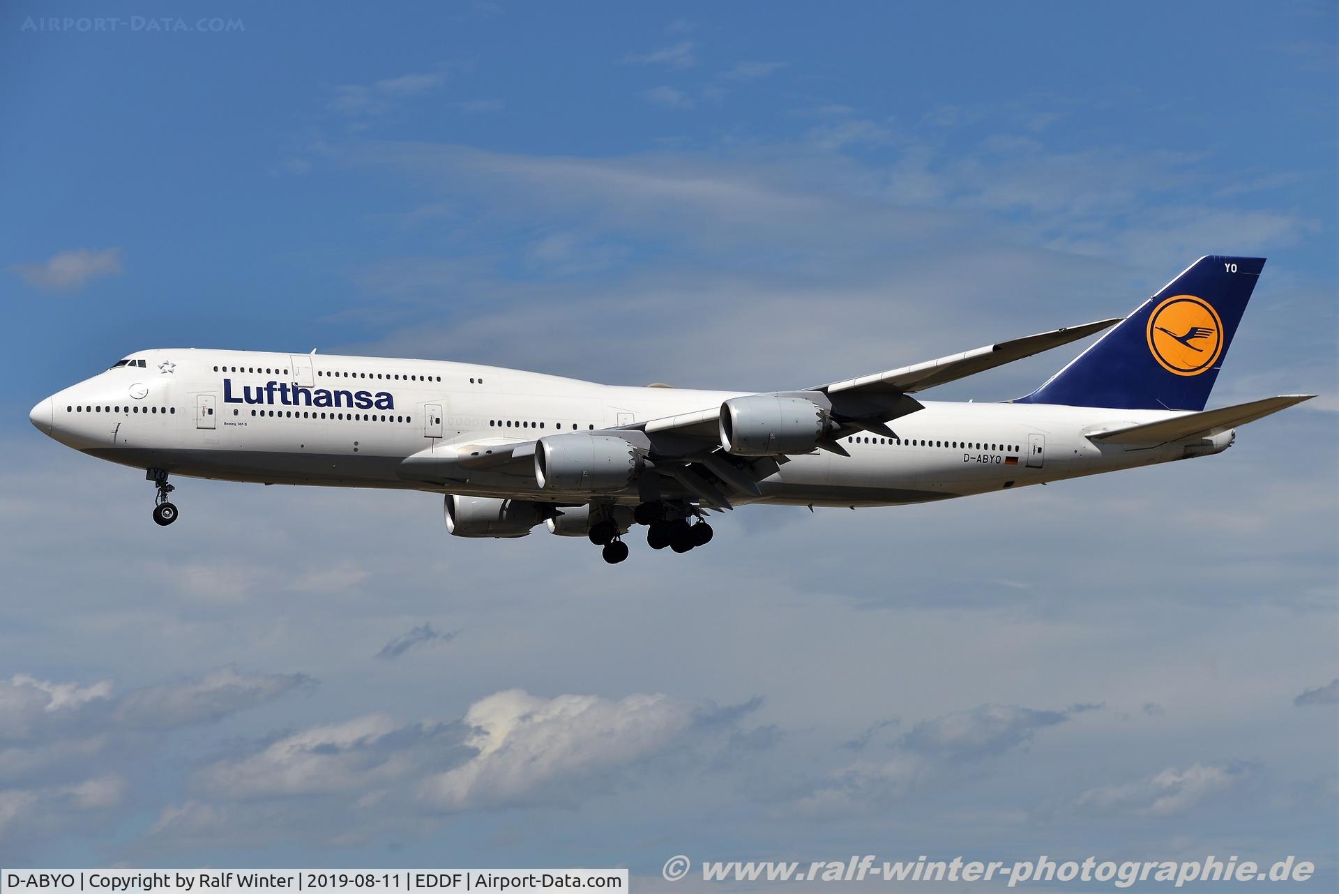 D-ABYO, 2014 Boeing 747-830 C/N 37841, Boeing 747-830 - LH DLH Lufthansa 'Saarland' - 37841 - D-ABYO - 11.08.2019 - FRA