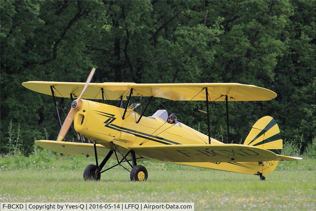 F-BCXD, 1946 Stampe and Vertongen SV-4A C/N 438, Stampe-Vertongen SV-4A, Taxiing to parking area, La Ferté-Alais Airfield (LFFQ) Air show 2016