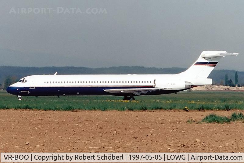 VR-BOO, 1989 McDonnell Douglas MD-87 (DC-9-87) C/N 49778 / 1646, VR-BOO @ LOWG 1997