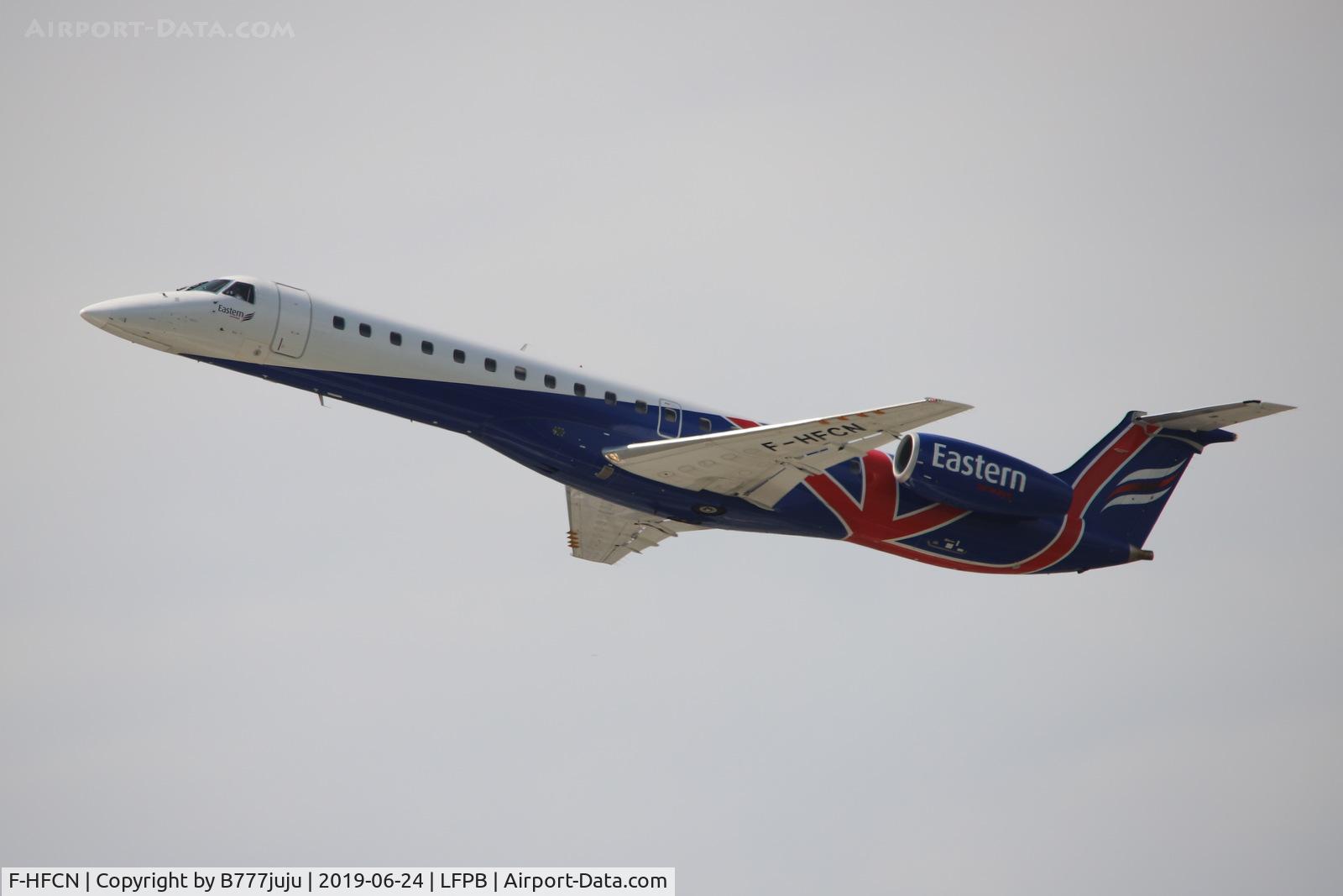 F-HFCN, 2000 Embraer EMB-145MP (ERJ-145MP) C/N 145362, on departure from Le-Bourget