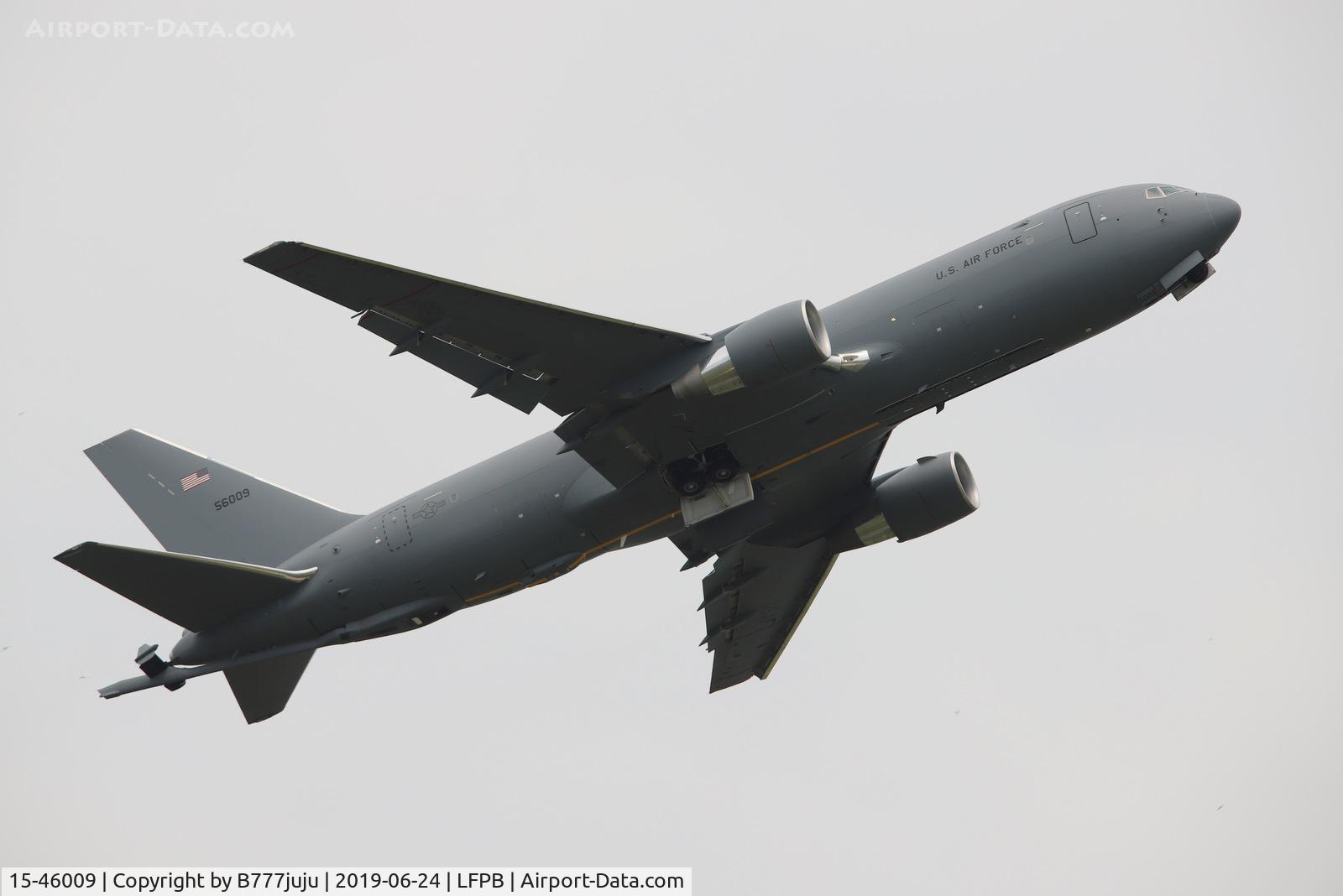 15-46009, 2017 Boeing KC-46A Pegasus C/N 41858, on departure from Le-Bourget