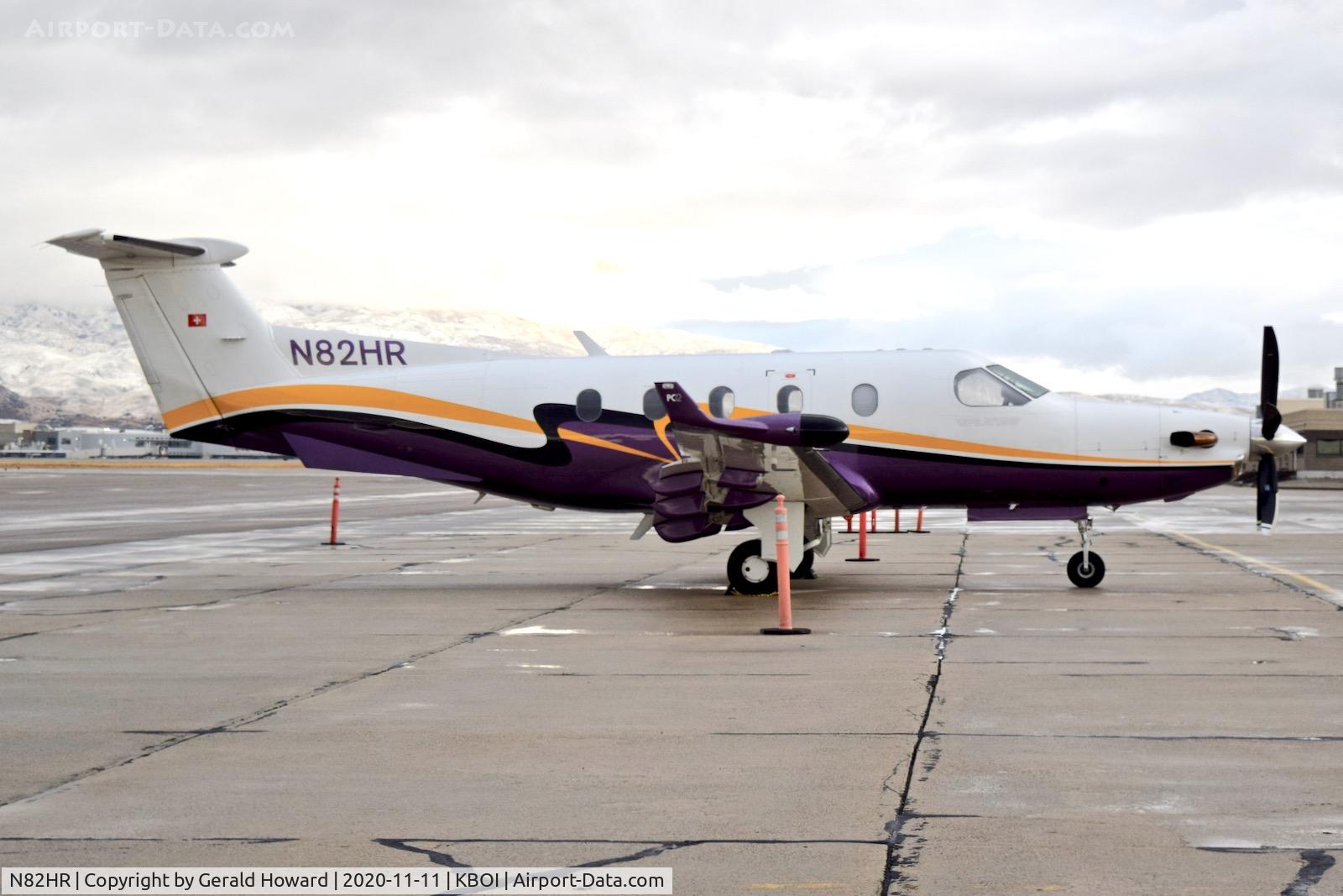 N82HR, 2001 Pilatus PC-12/45 C/N 408, Parked on south GA ramp.