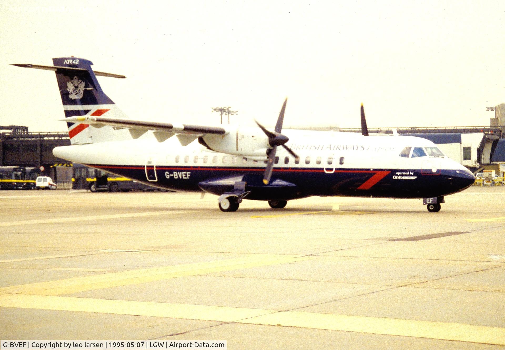 G-BVEF, 1992 ATR 42-320 C/N 331, London Gatwick 7.5.1995