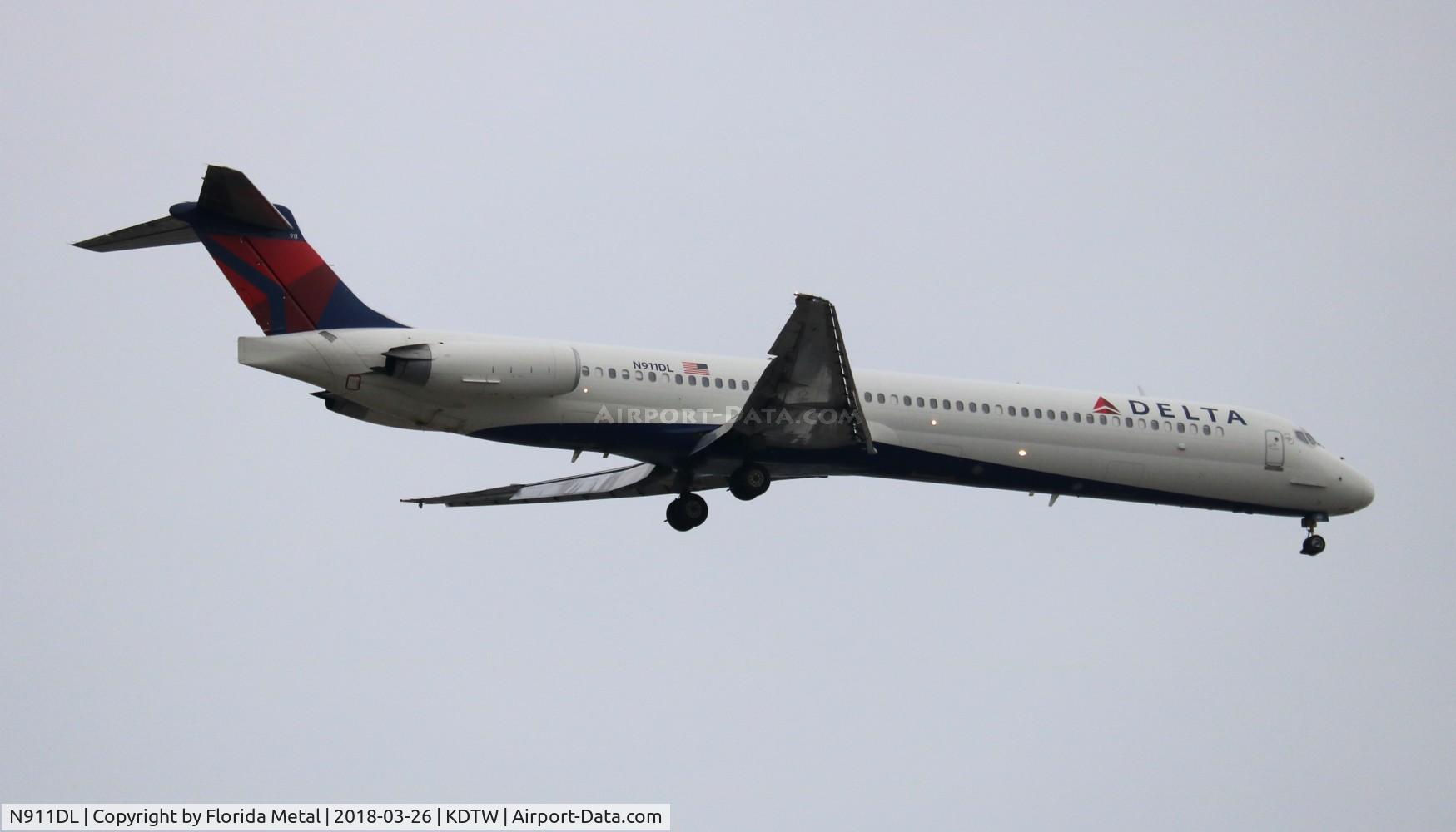 N911DL, 1987 McDonnell Douglas MD-88 C/N 49542, DTW spotting 2018