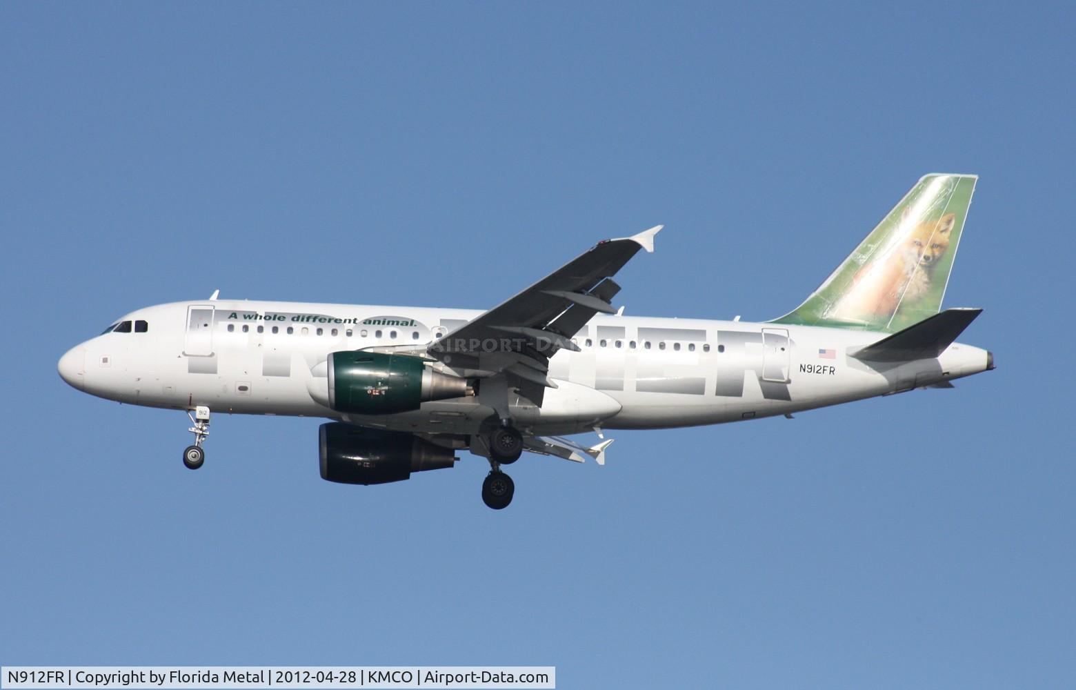 N912FR, 2002 Airbus A319-111 C/N 1803, MCO spotting 2012