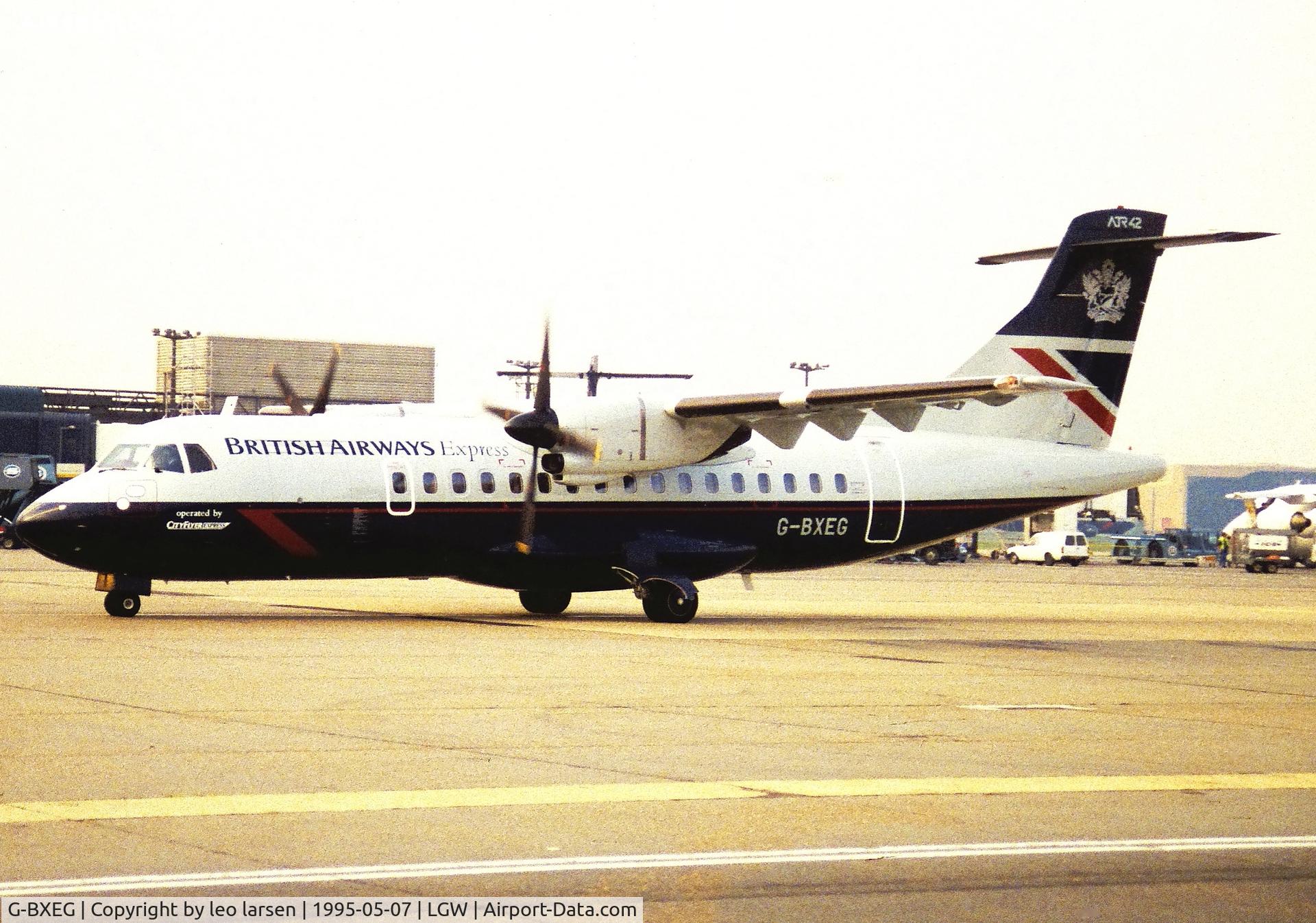 G-BXEG, 1992 ATR 42-300 C/N 329, London Gatwick 7.5.1995