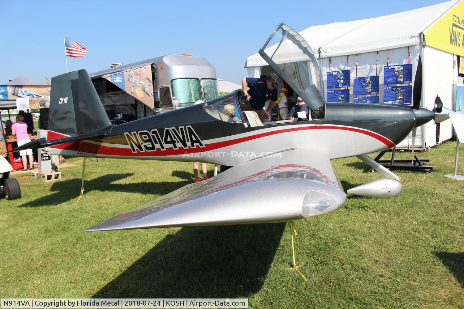 N914VA, 2015 Vans RV-14A C/N 140002, EAA OSH 2018