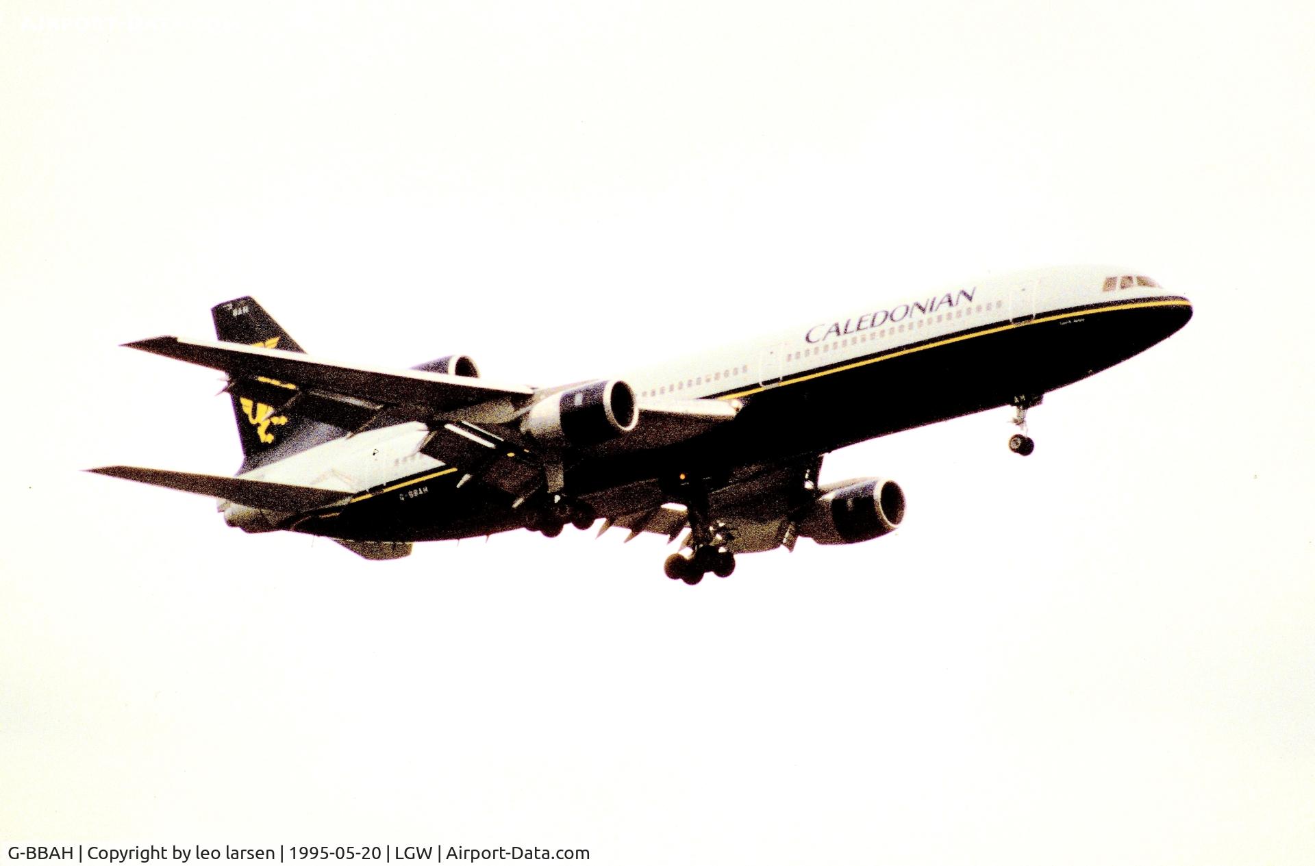 G-BBAH, 1974 Lockheed L-1011-385-1 TriStar 1 C/N 193E-1101, London Gatwick 20.5.1995
