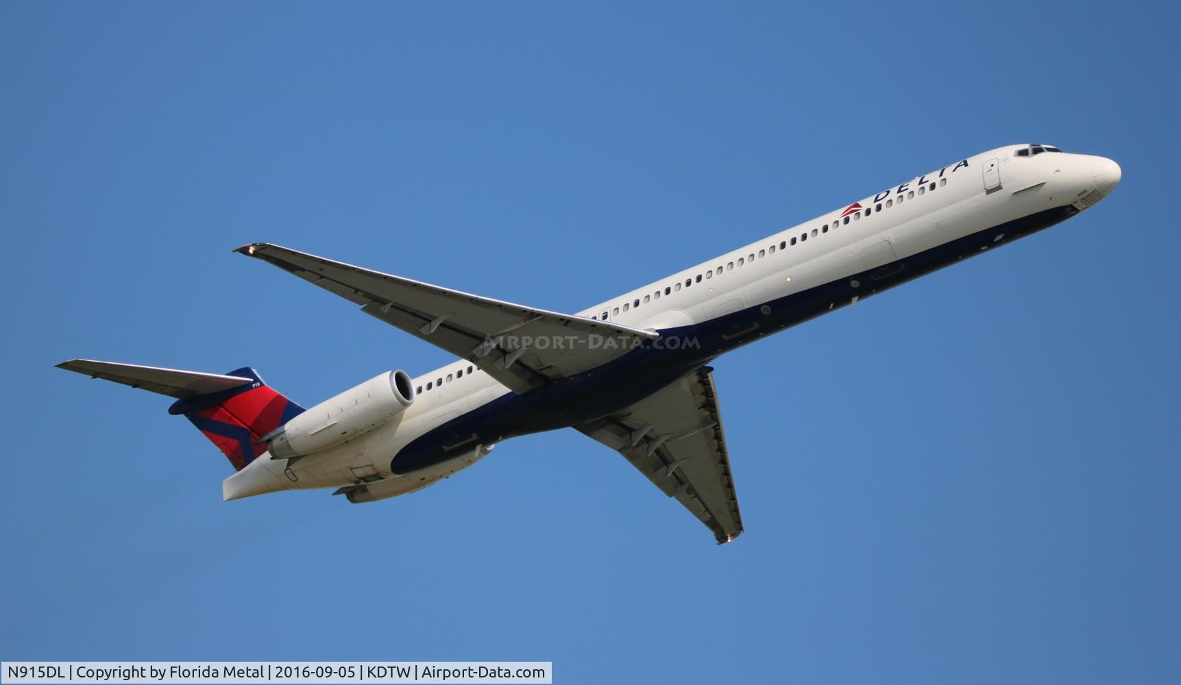 N915DL, 1988 McDonnell Douglas MD-88 C/N 49546, DTW spotting 2016