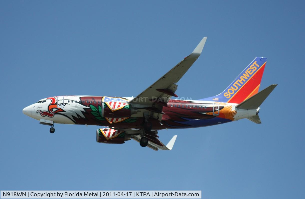 N918WN, 2008 Boeing 737-7H4 C/N 29843, TPA spotting 2011