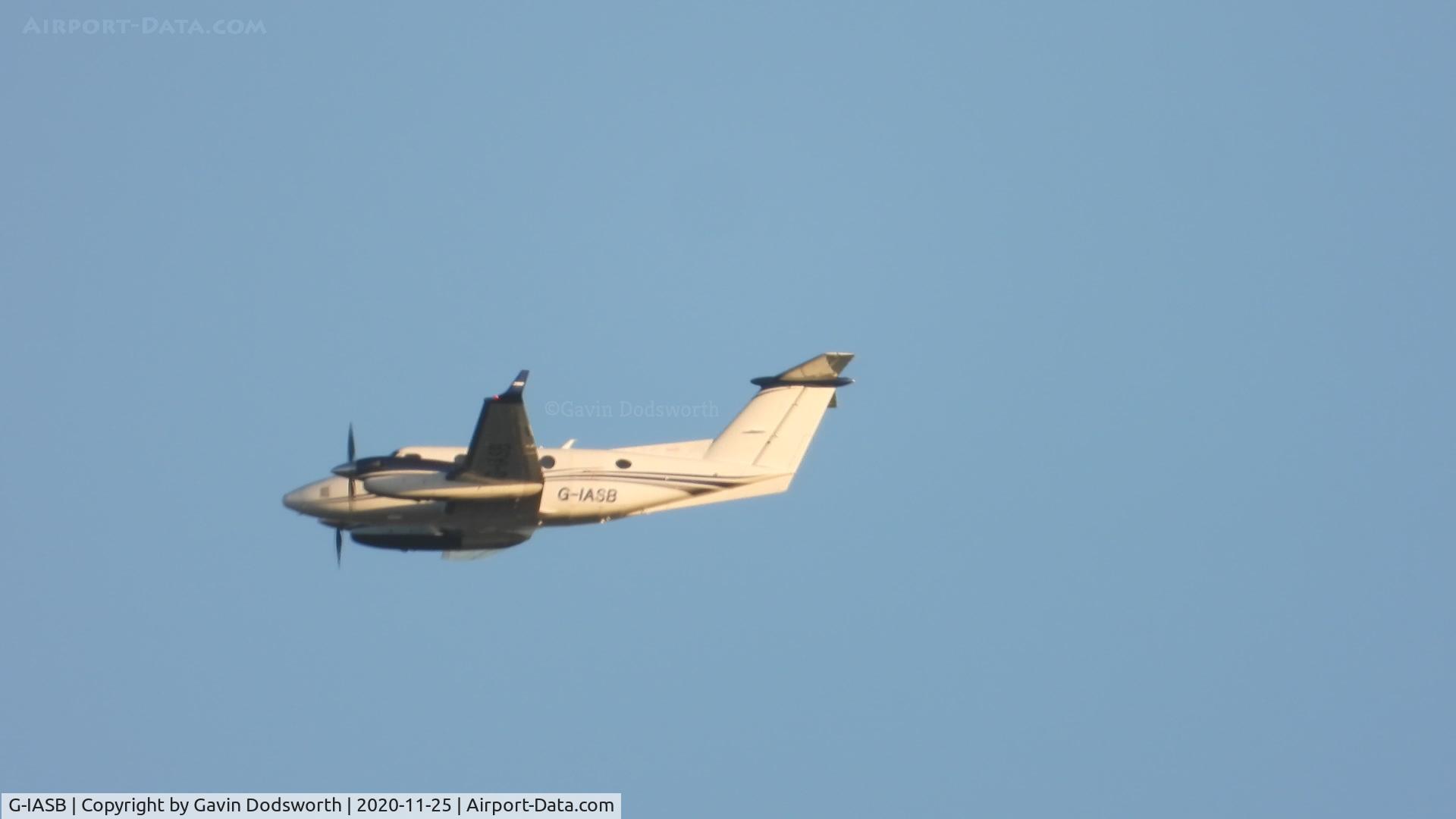 G-IASB, 2017 Beech B200GT Super King Air King Air C/N BY-278, Flying over Darlington on November 25th 2020 on crew training out of Teesside Airport