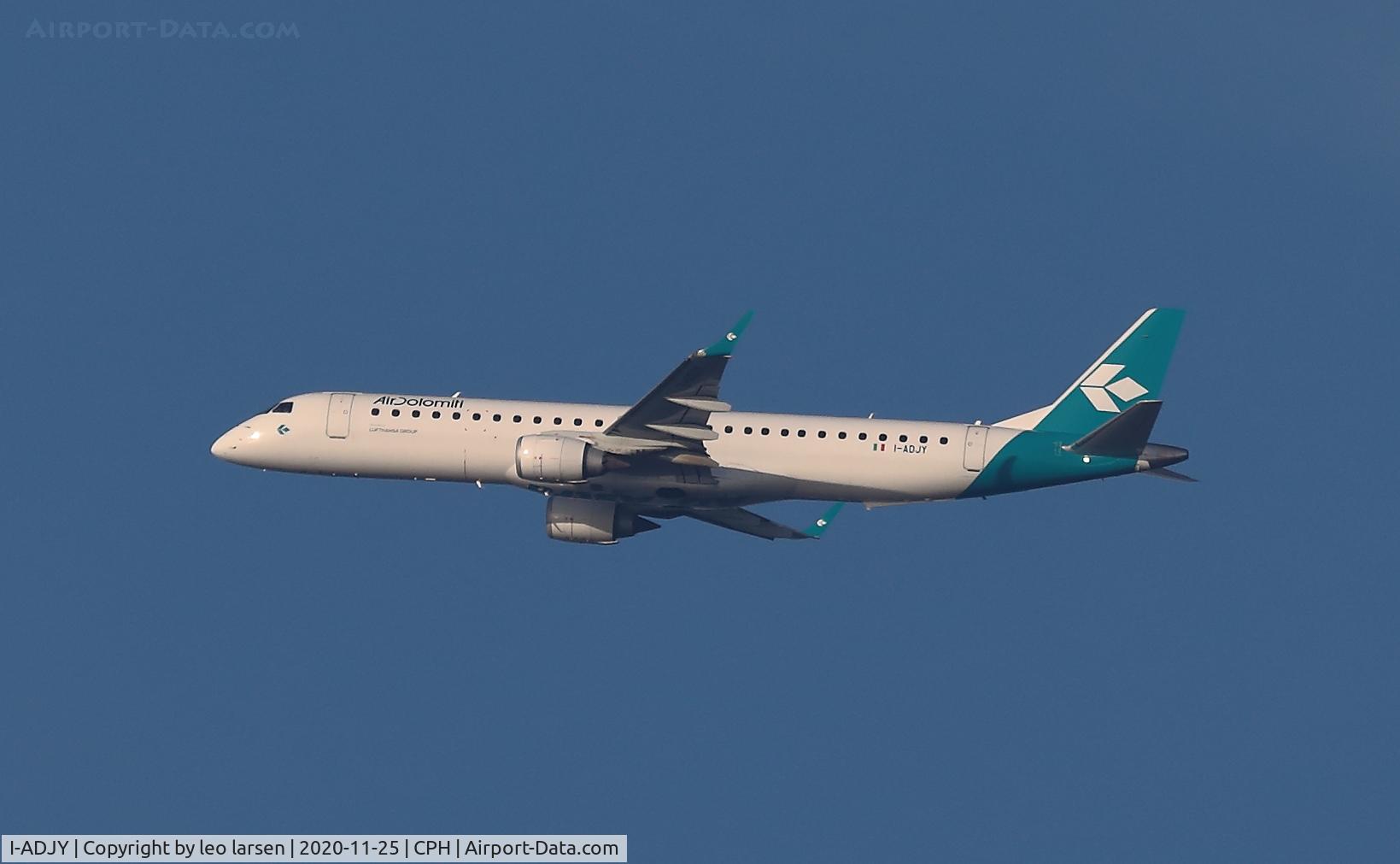 I-ADJY, 2009 Embraer 195LR (ERJ-190-200LR) C/N 19000300, Copenhagen 25.11.2020