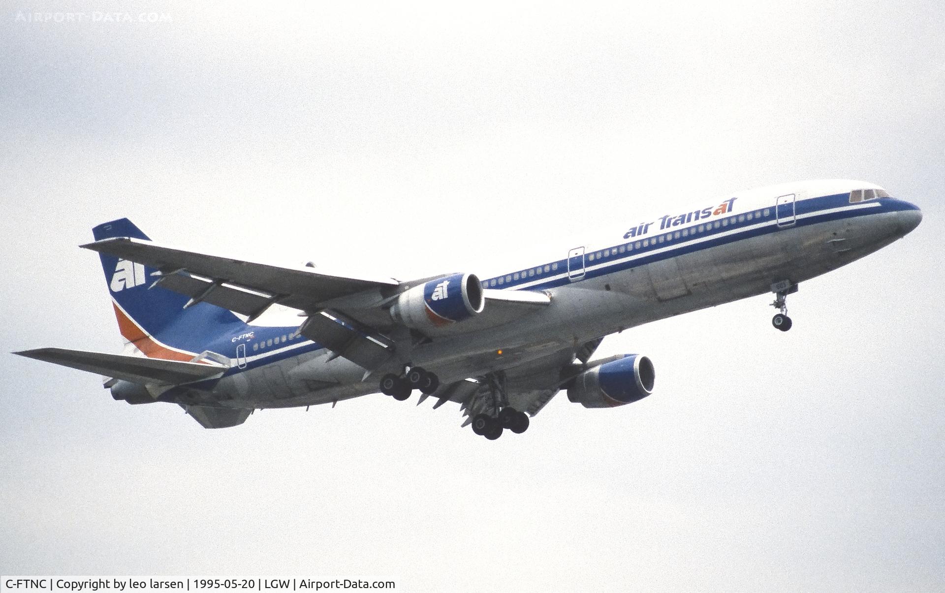 C-FTNC, 1972 Lockheed L-1011-385-1 TriStar 1 C/N 193M-1023, London Gatwick 20.5.1995 L/D R-26L
