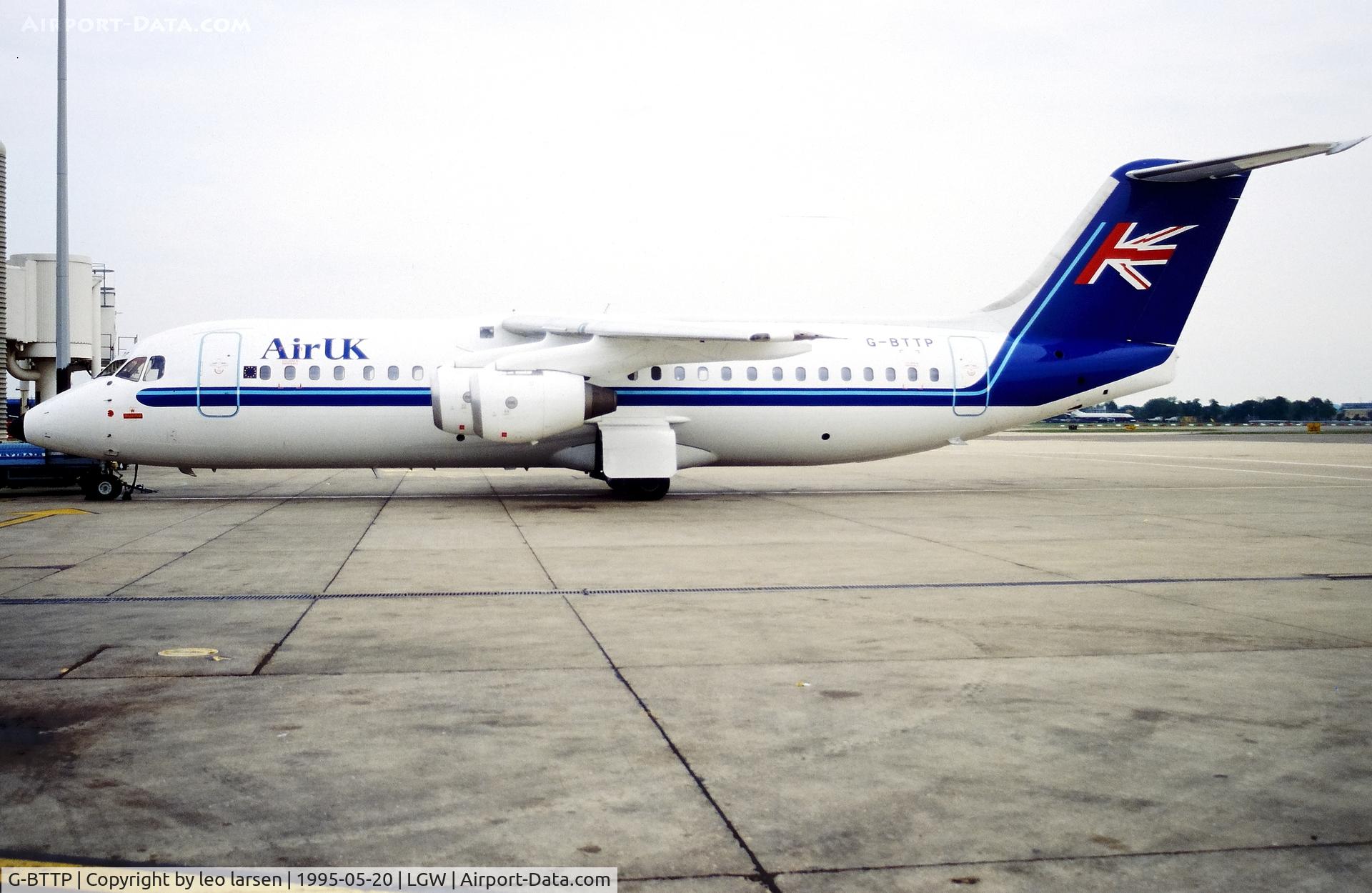 G-BTTP, 1991 British Aerospace BAe.146-300 C/N E3203, London Gatwick 20.5.1995