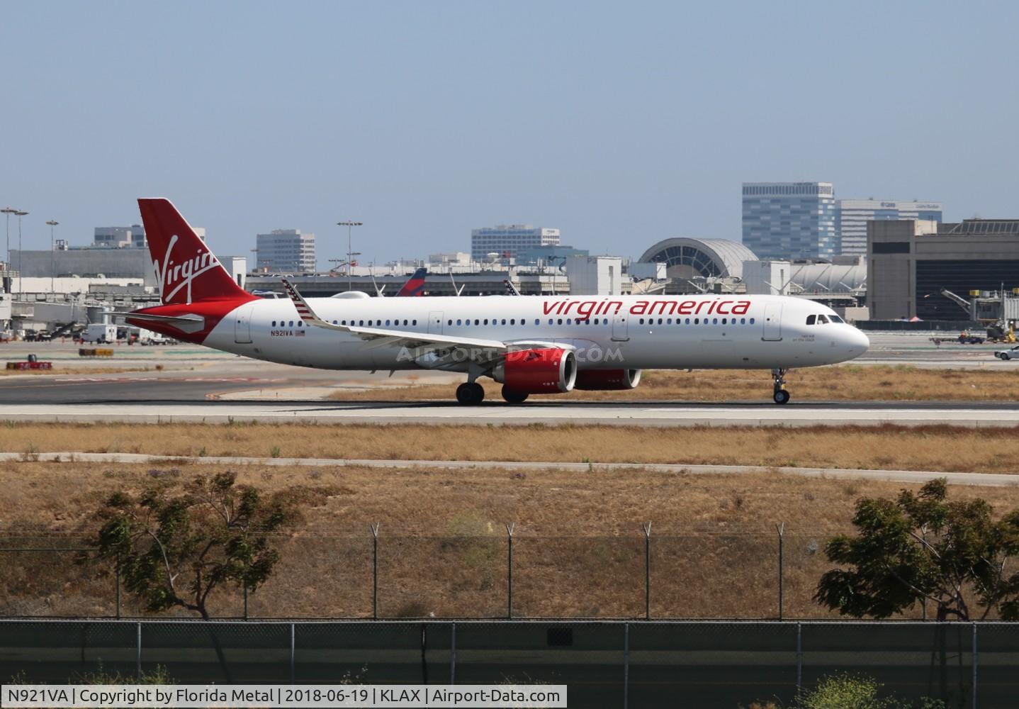 N921VA, 2017 Airbus A321-253N C/N 7589, LAX spotting 2018